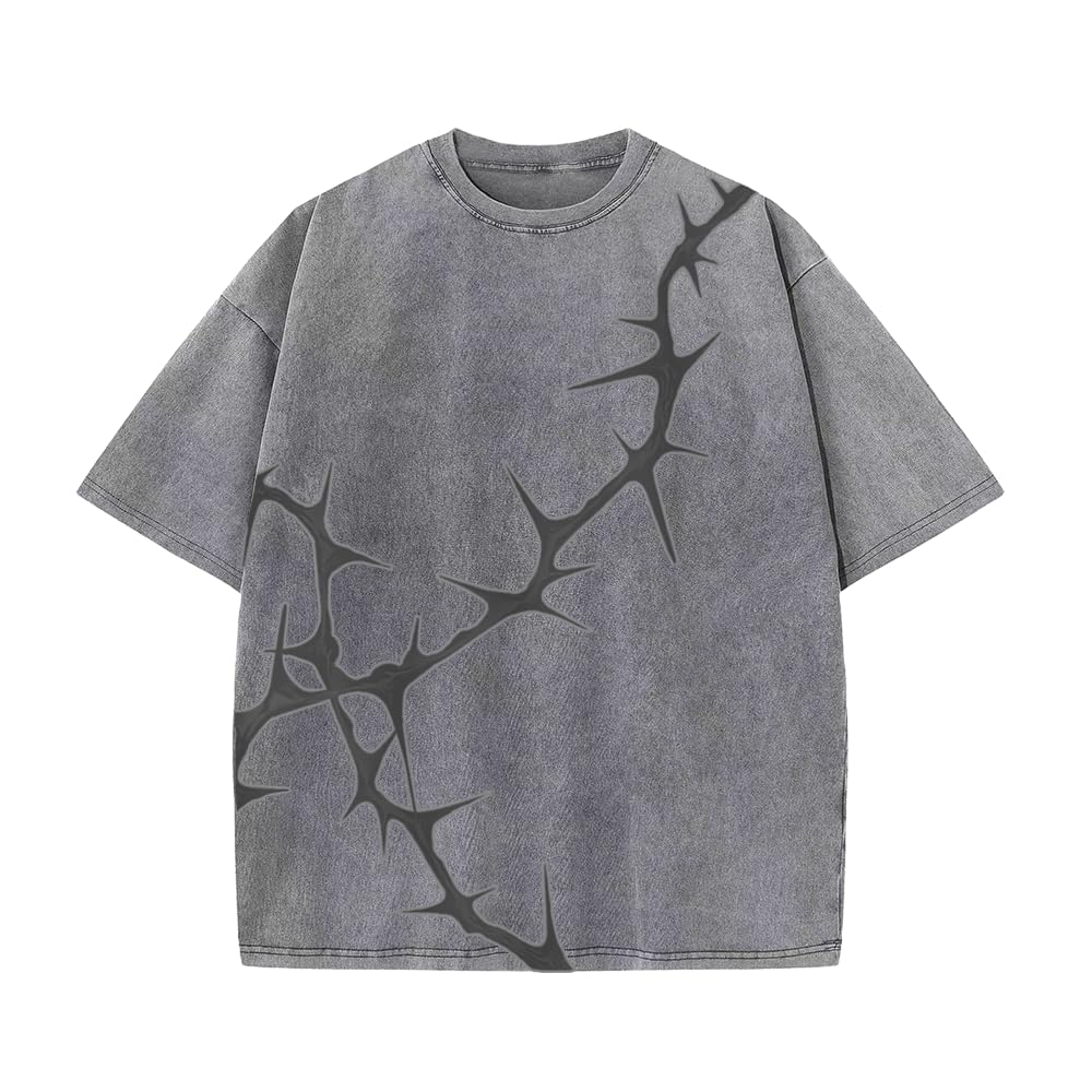 Y2K Graphic T-Shirts Vintage Oversized Tees Streetwear Casual Acid Washed Tops for Men Women