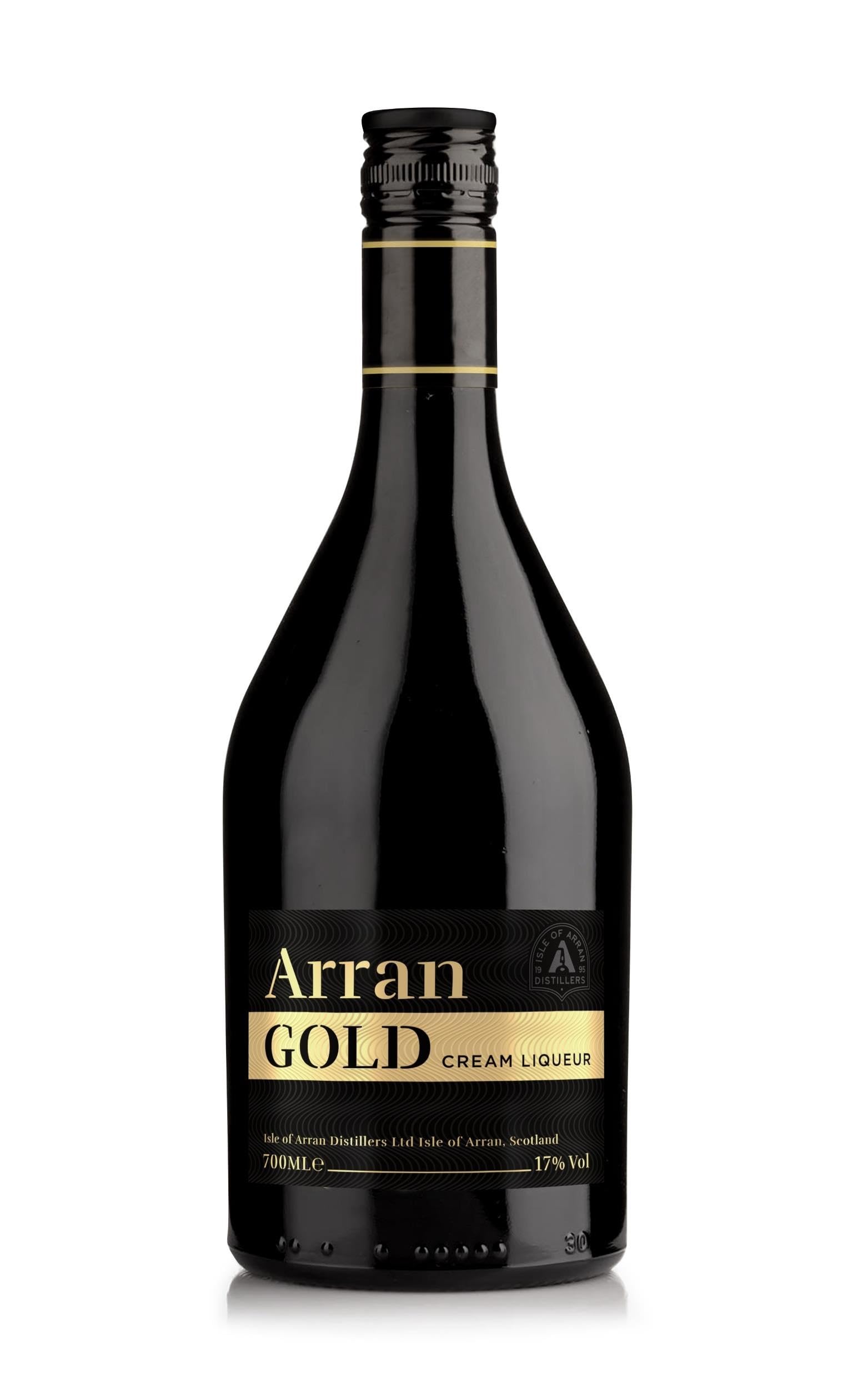 Gold Malt Whisky Cream Liqueur 70cl, 17% ABV, Luxurious whisky cream liqueur, Try it on its own chilled, with ice, in coffee or even as part of a pudding Isle Of Arran