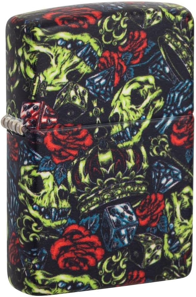 Zippo Skull Crown Design Pocket Lighter