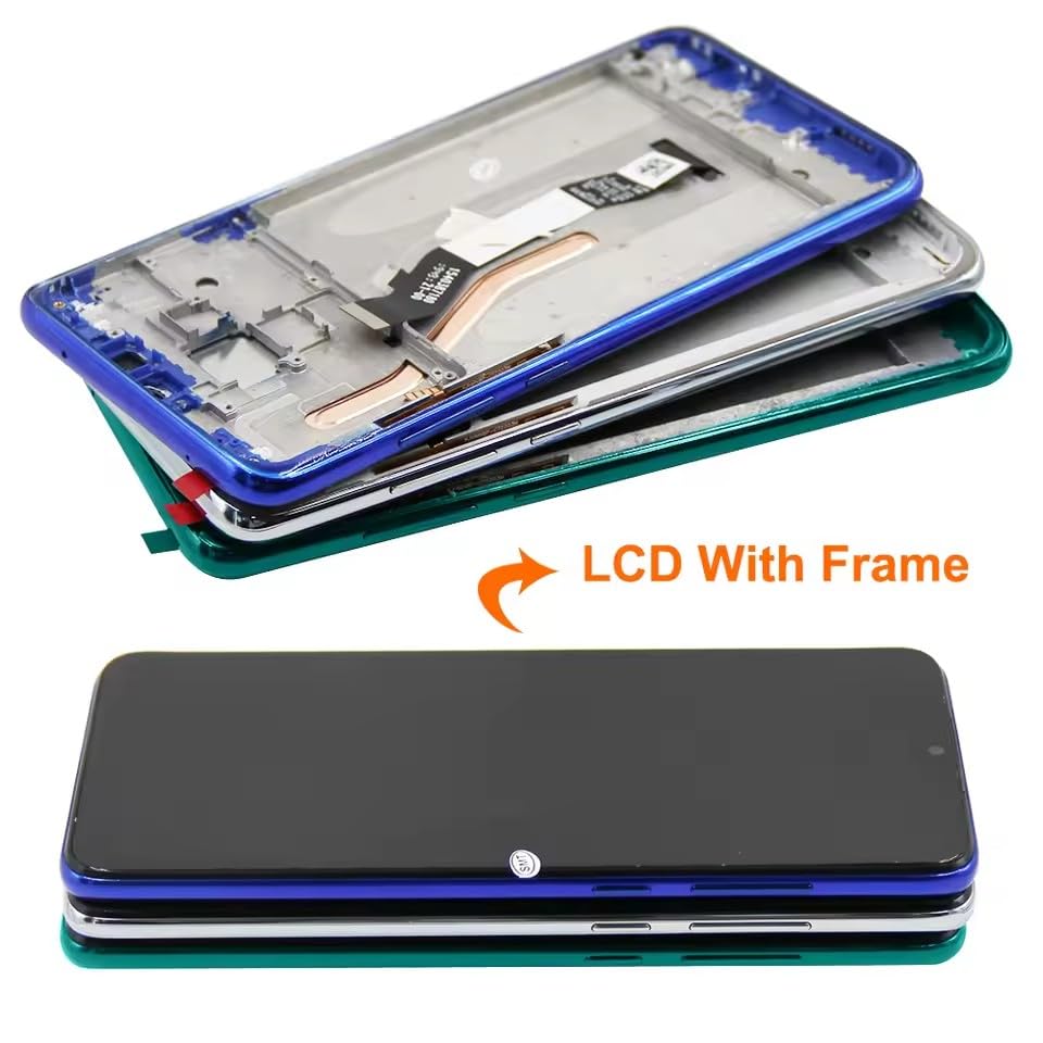 Écran LCD de rechange pour Redmi Note 8 Pro bloc tactile complet avec châssis vert