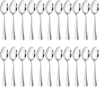 Teaspoon Coffee Spoon Tablespoon Stainless Steel Dessert Spoon | small spoon rust-free, espresso spoons mini, espresso spoon small set for household, restaurants (13.6cm, silver)