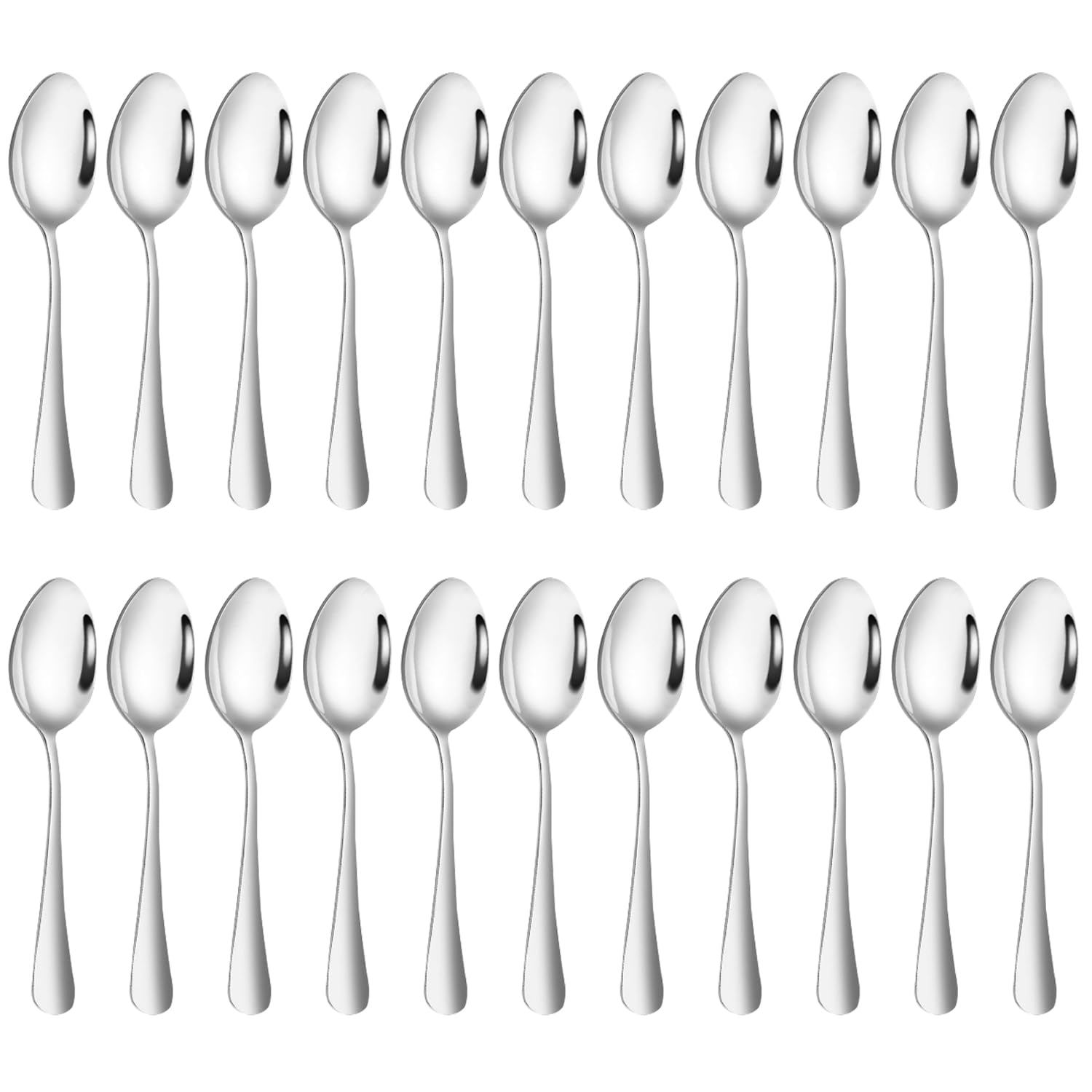 100 Cuillères Café Inox Healifty - Petites Cuillères Mélange Dessert - Compatibles Lave-vaisselle - Pour Restaurant, Café