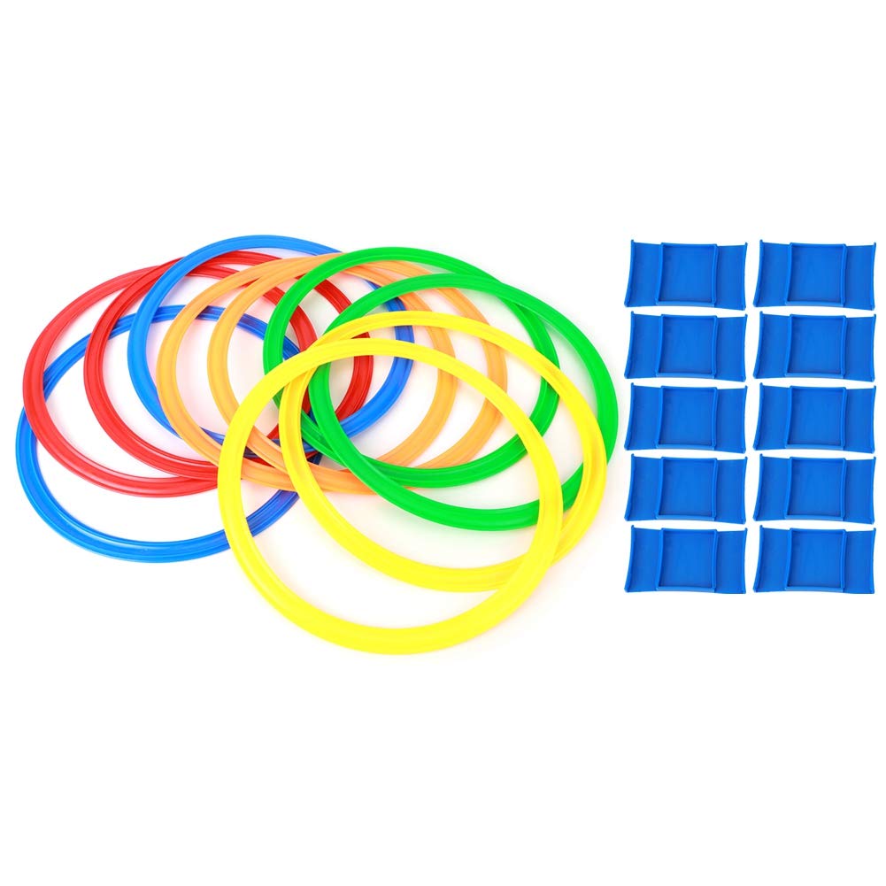 RIZGHWOY Trainingsgeschwindigkeitsringe Sportgeräte 10pcs Leuchtende Farben Kunststoff 29 cm Durchmesser für Outdoor -Spiel Kindergartenaktivität