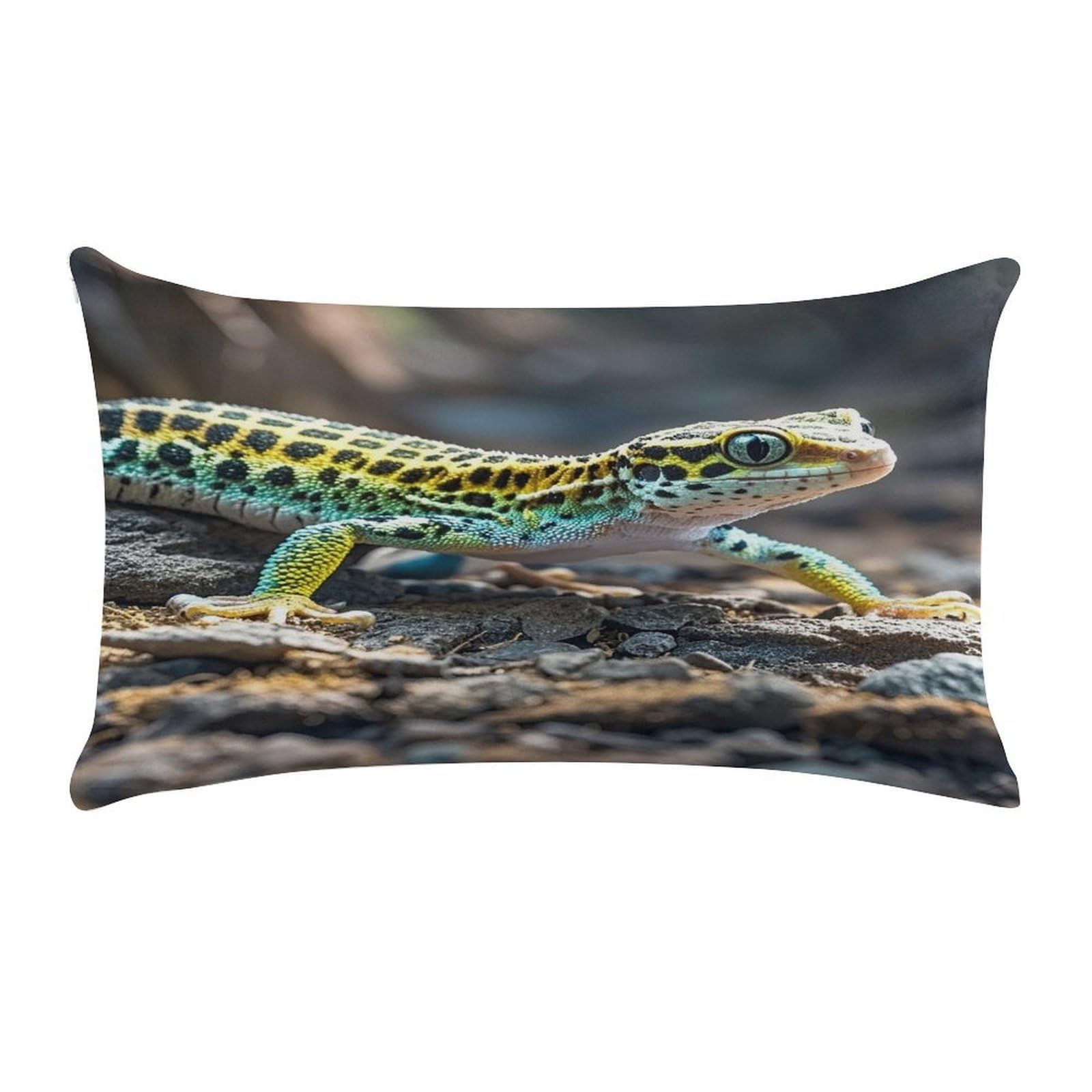 Funda de almohada lumbar de 12x20 rectangular de felpa suave lavable para cojín de sofá de salón