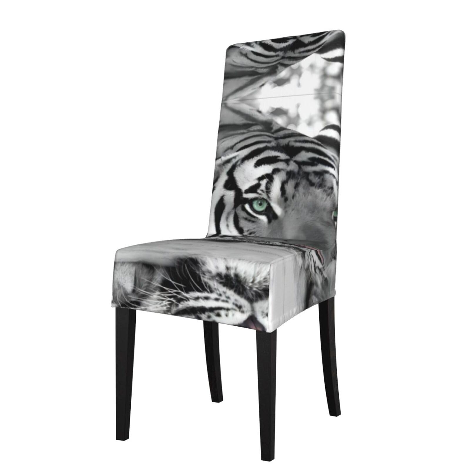 YYHHAOFA Tiger Leopard Prints Protection Cover for Dining Chair - Stretch Slipcovers, Easy Refresh for Your Dining Room & Event Decor
