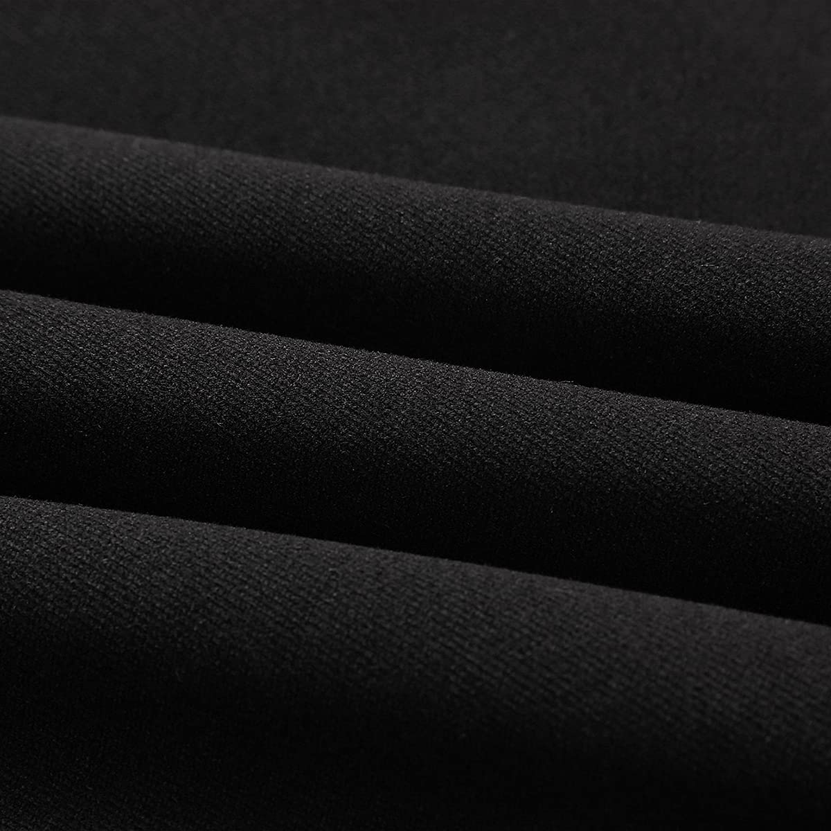 IDEALSANXUN Womens Plaid Wool Skirts Elastic Waist A-Line Pleated Tartan Long Skirts: X-Small Long Pure Black