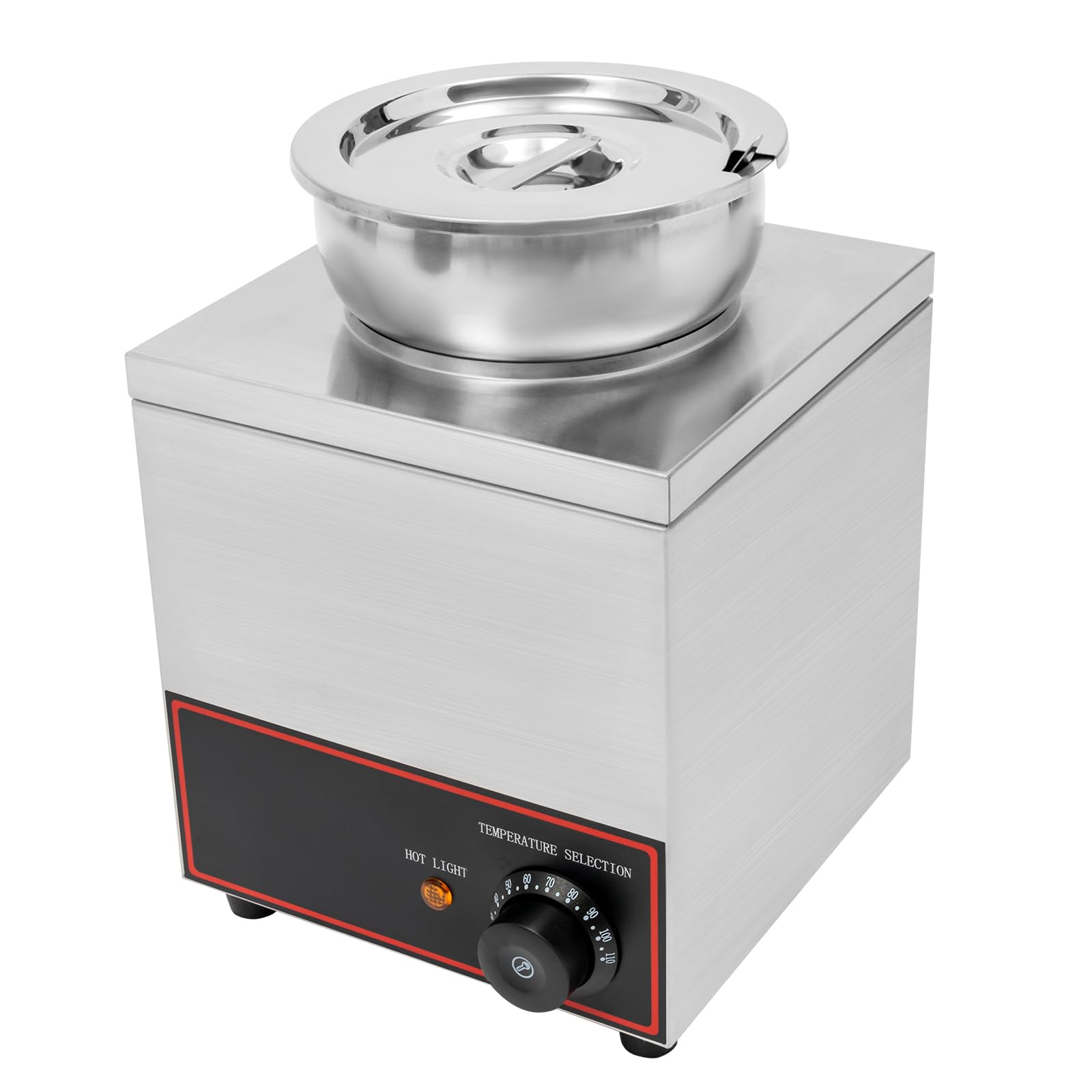 Electric Cheese Sauce Warmer 110V Hot Fudge Warmer 4L Chocolate Melting Machine Stainless Steel Food Heater for Buffets Hotels BO-1D