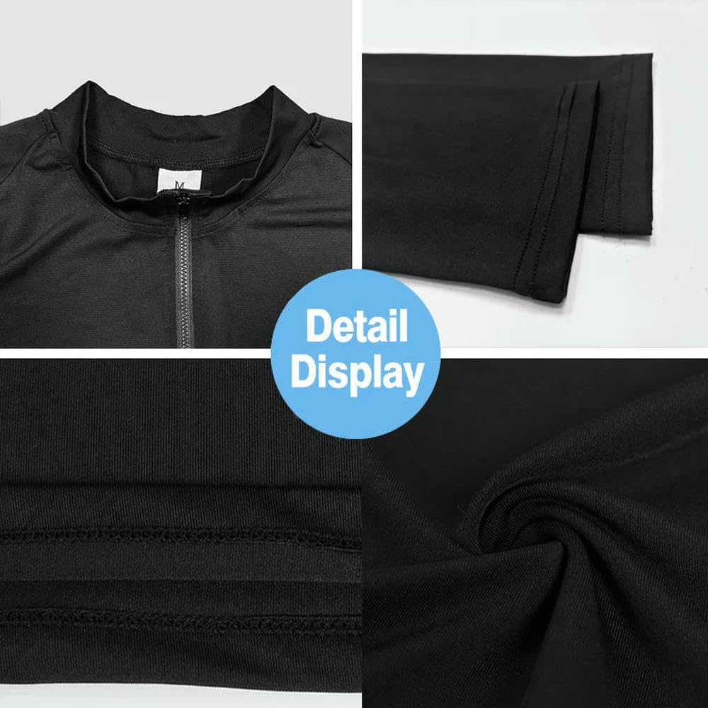 GLDFW - Camiseta deportiva de manga larga para hombre, ajustada, para gimnasio, correr, ropa de compresión, camiseta deportiva