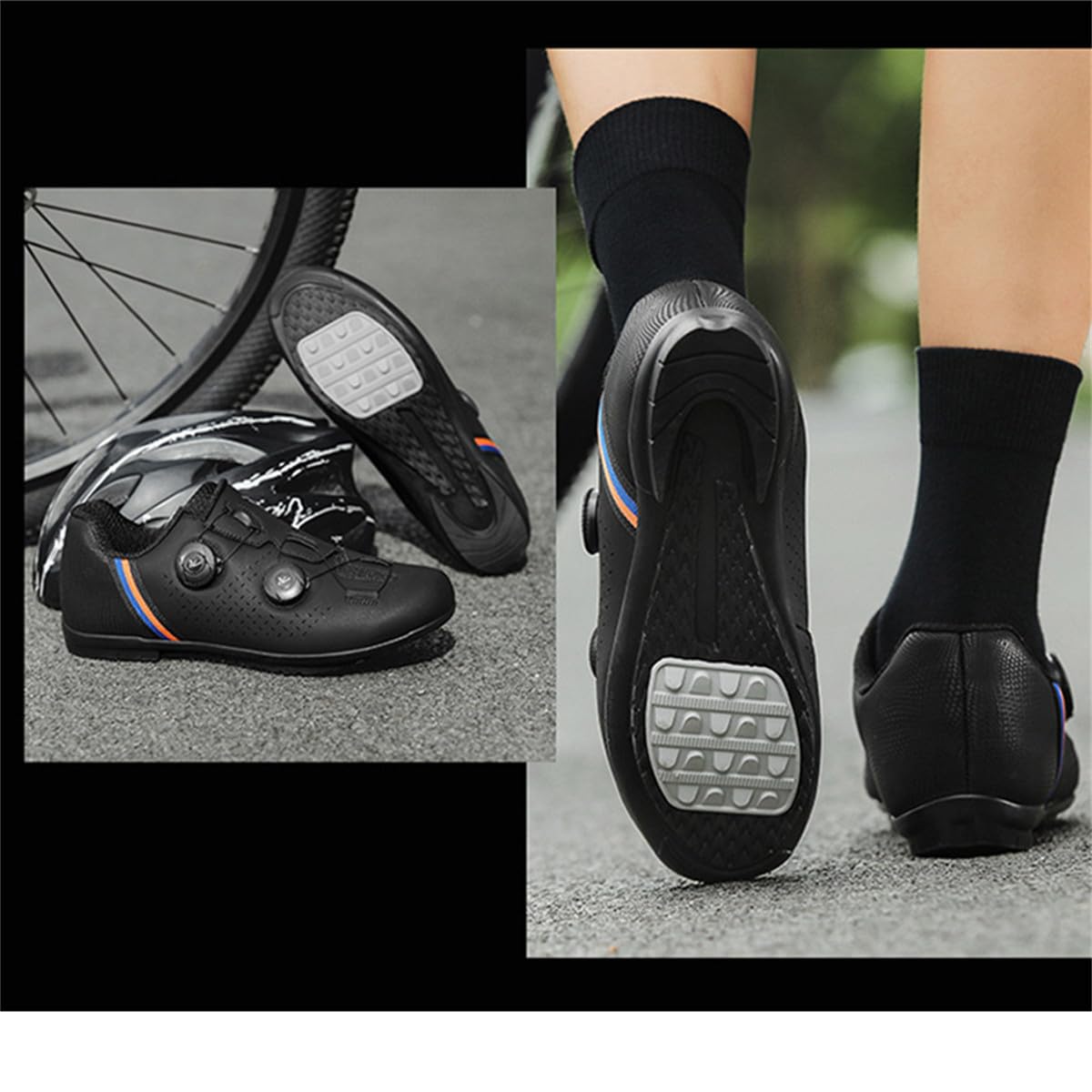 Zapatilla de Ciclismo MTB Hombre Mujer Zapatos Bicicleta Carretera Montaña Exterior Suela Goma Antideslizante Unisex 37-47 EU