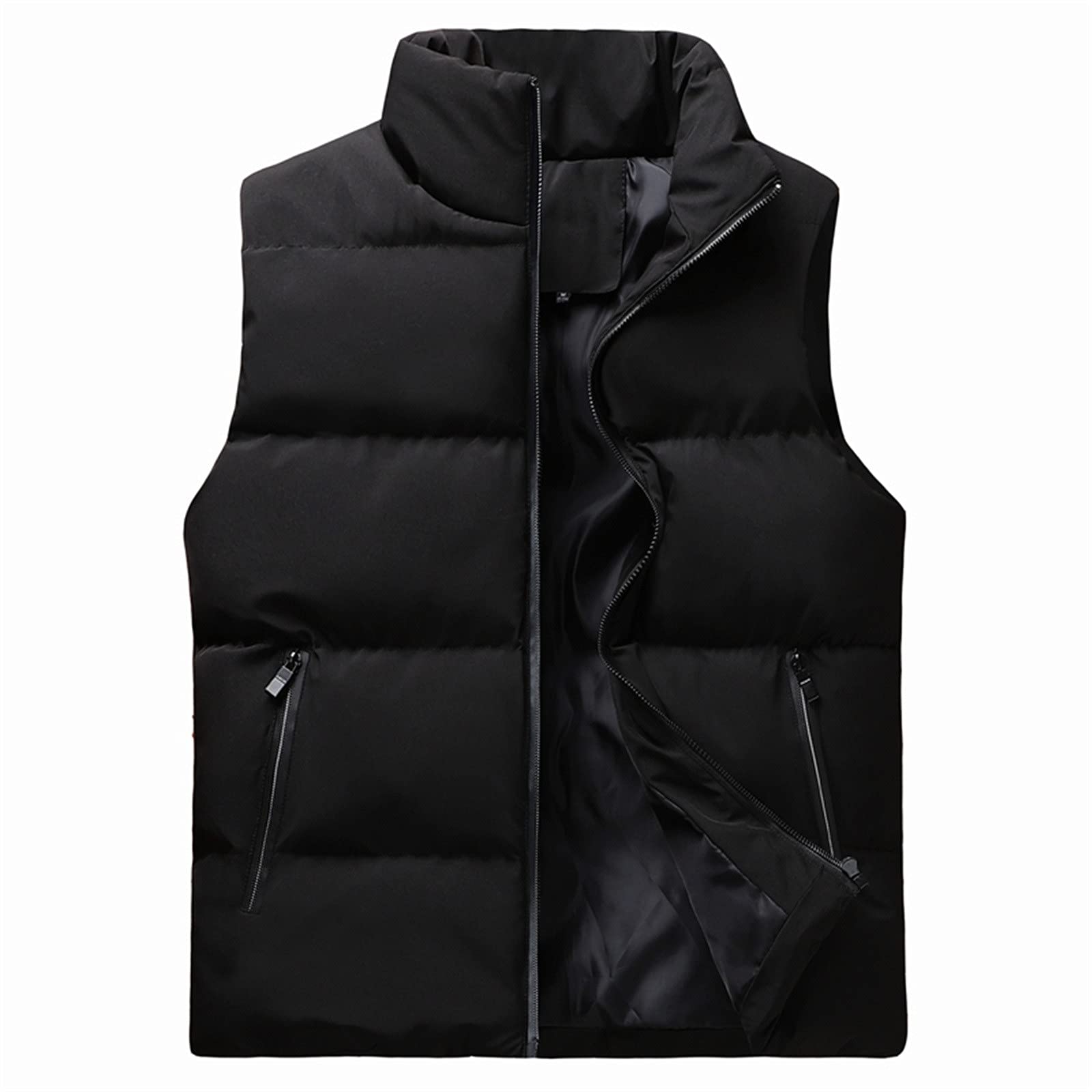 Mens Warm Winter Down Vest Mens Vest Elegant Winter Stand