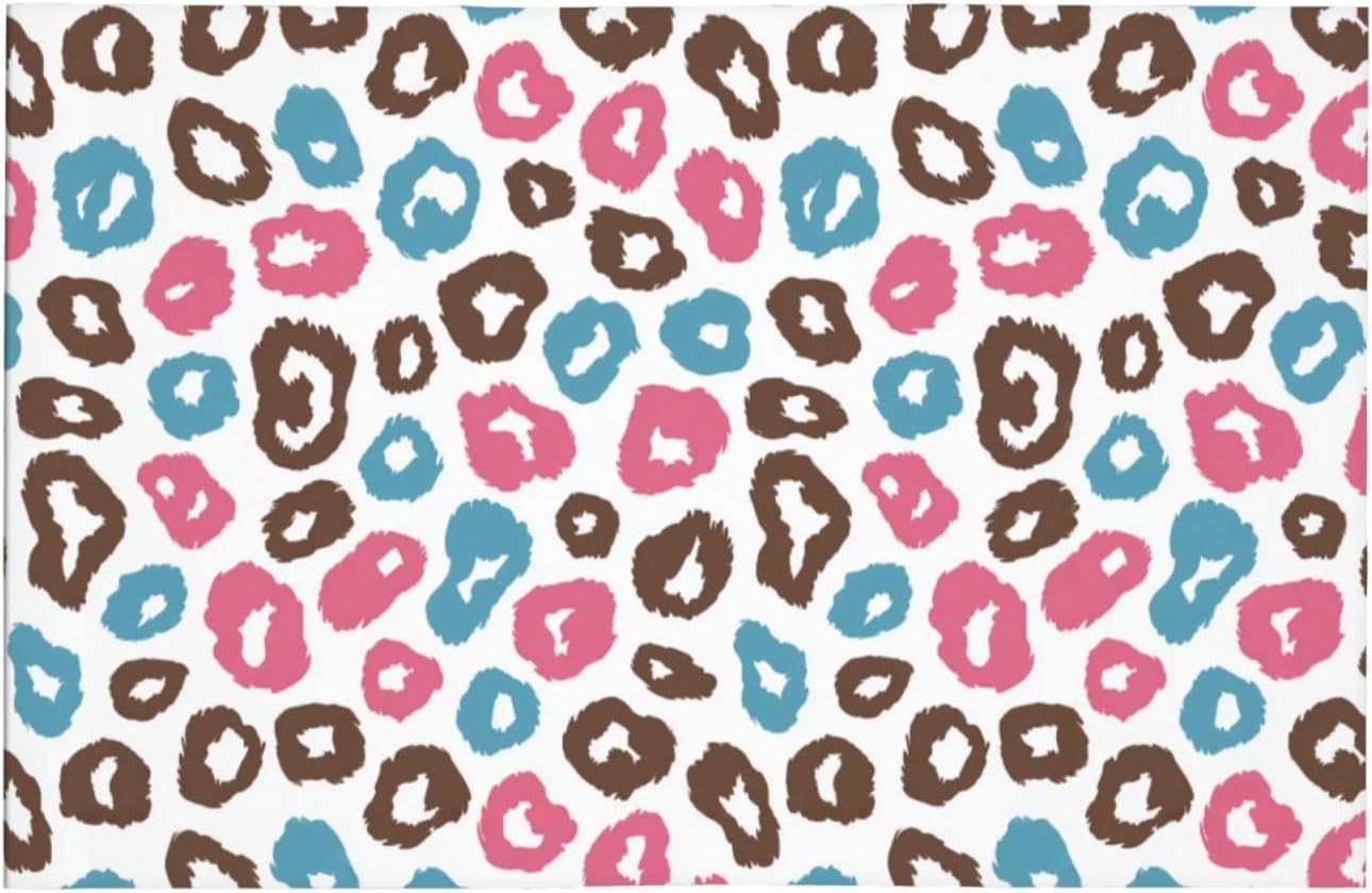 Pink Brown And Blue Leopard Spots Car Flag Outdoor Window Clip 12 X 18 Inch Double Side Car Decoration