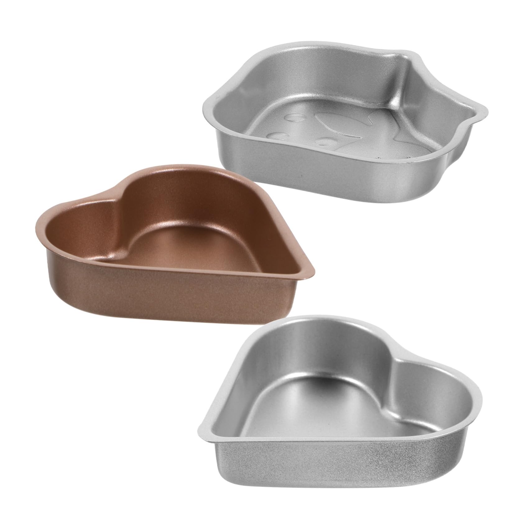 ABOOFAN 5 Set Di Mini Per Dolci A Forma Di Cuore E Fragola Teglia Antiaderente Per Budino 3 Pezzi * 5