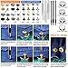 273 Pieces Leather Working Tools and Supplies with Leather Tool Box Cutting Mat Hammer Stamping Needles Snaps and Rivets Kit Perfect for Stitching Punching Cutting Sewing Leathercrafting Making
