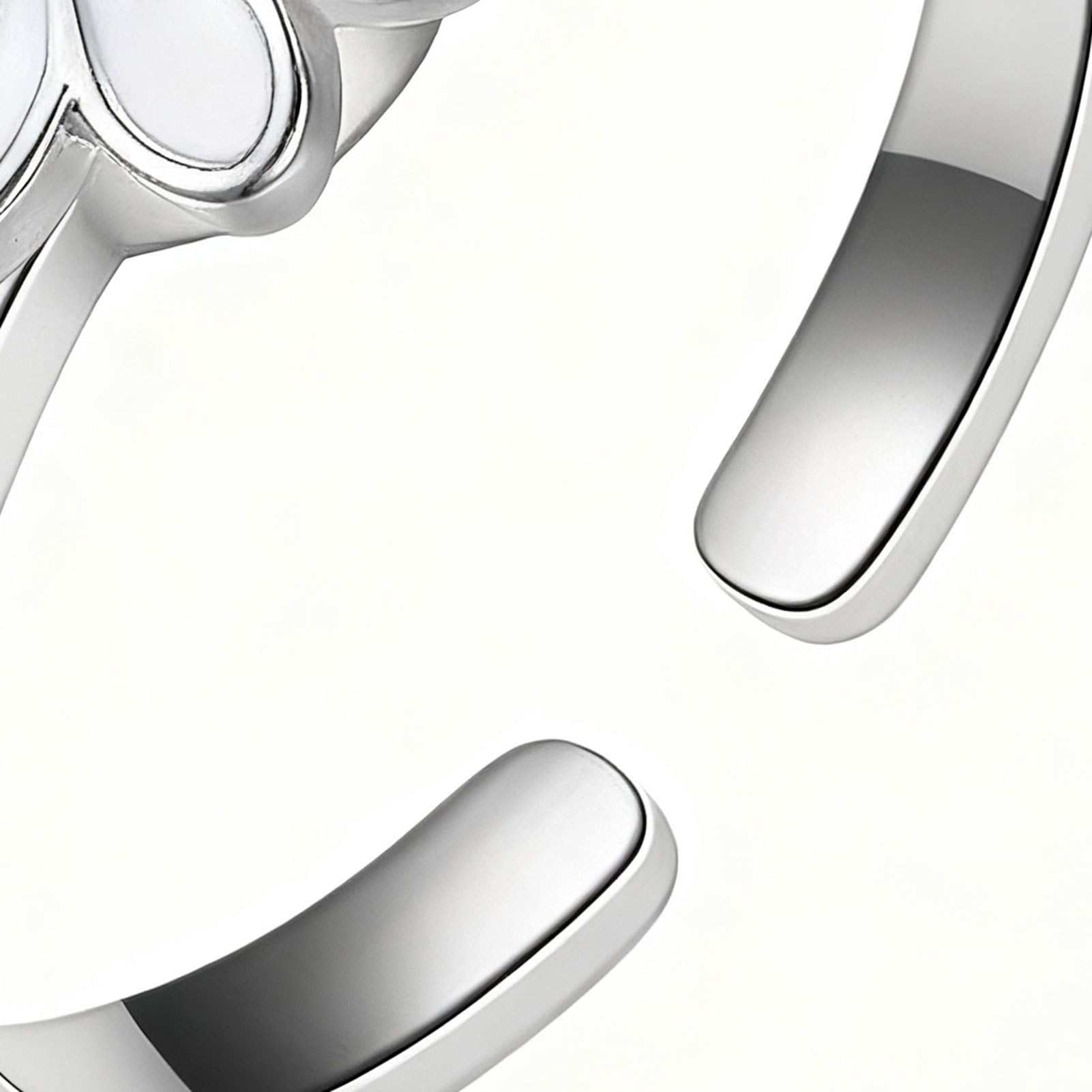 Fidget Rings, Spinner Jewelry, Fidget Rings do ?agodzenia stresu, 4-cz??ciowy zestaw z motywami ksi??yca, s?o?ca i kwiatów, ?atwe w u?yciu ?dzie do modowania, stylowe akcesoria dla dziewcz?t, nast