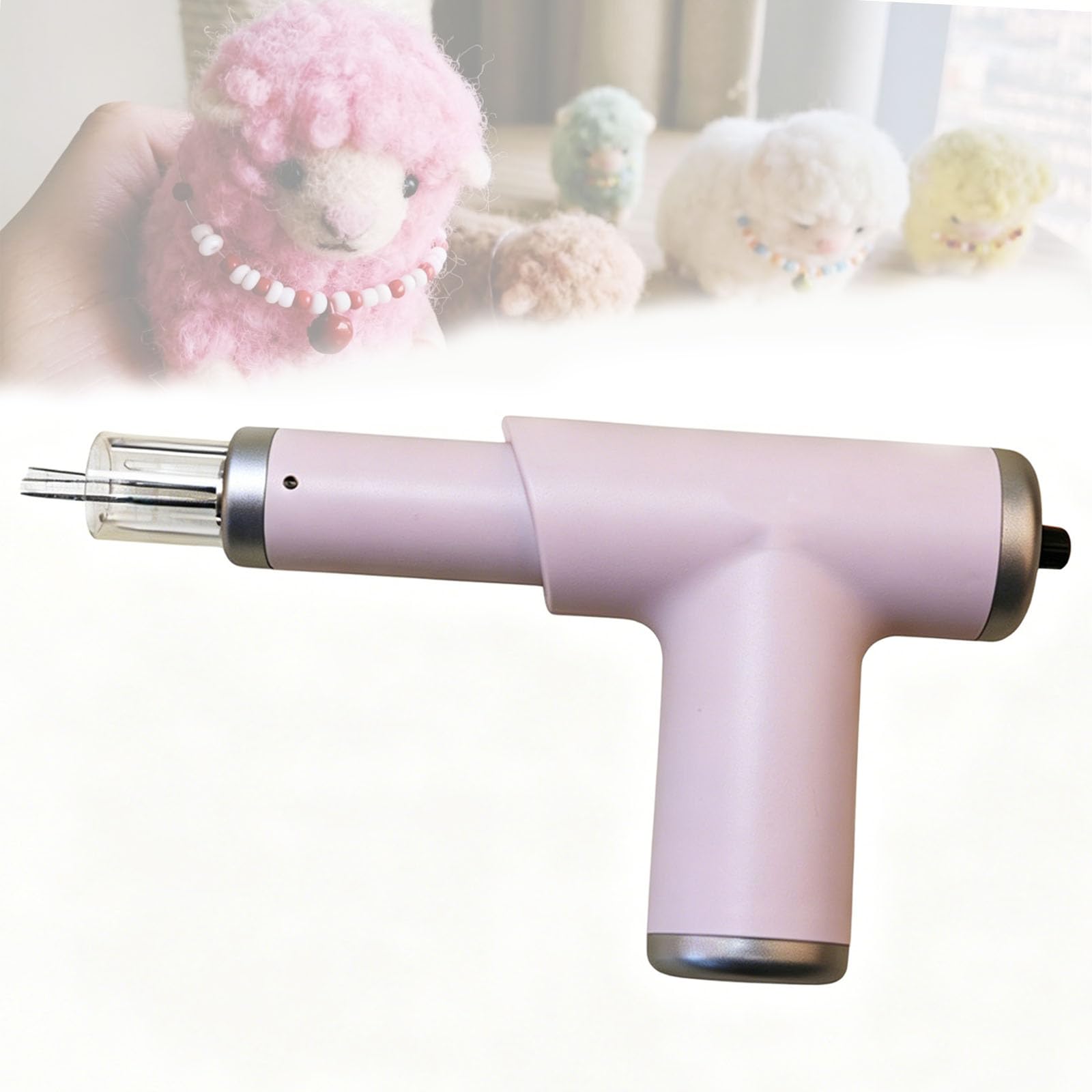 Fcttcd Handheld Electric Wool Felting Tool, Handheld Needle Felting Machine, Built in Speed Regulator, Work for More Than Eight Hours, Craft Wool Felt Diy Stitch, for Diy Craft Make Felt Animals