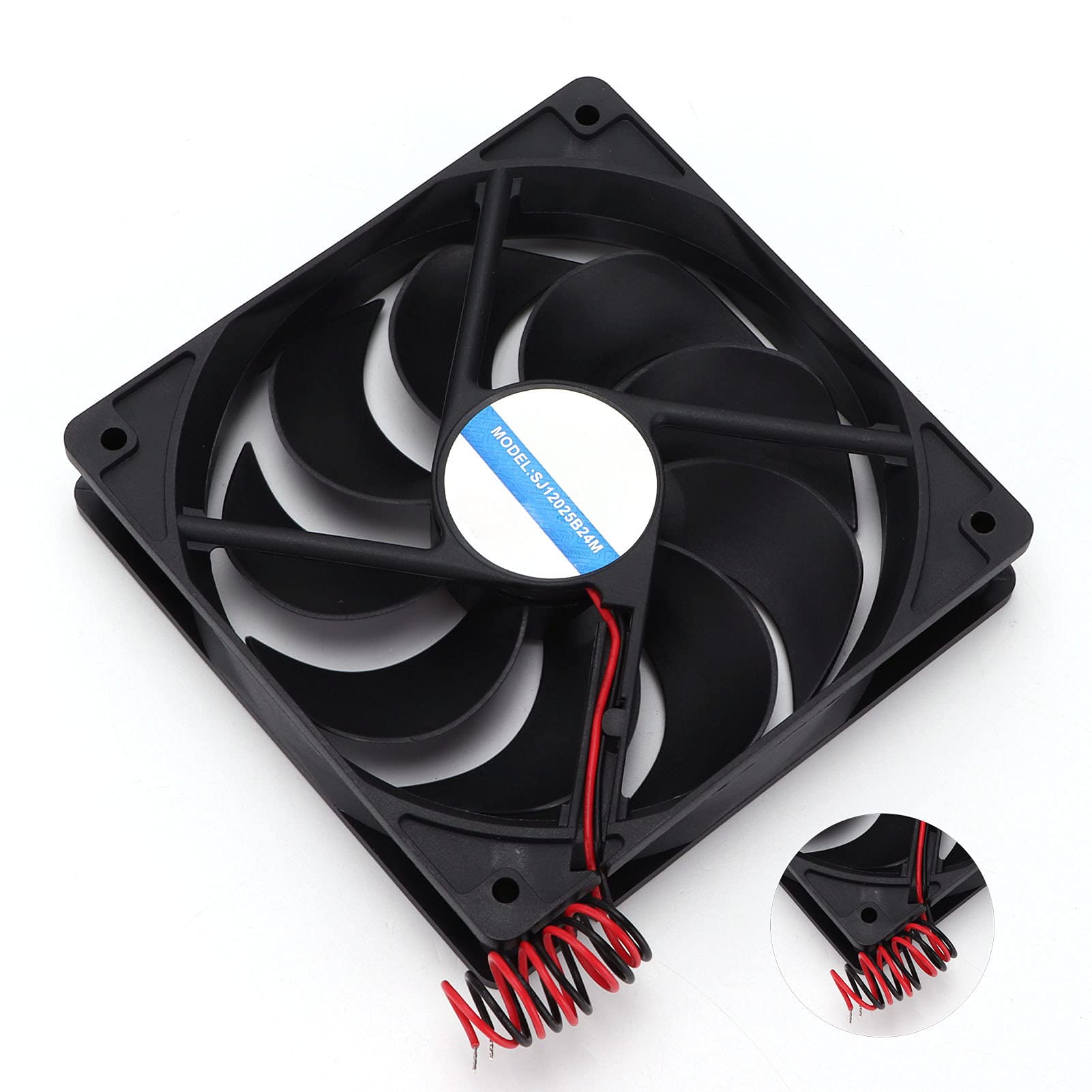 Extractor de Aire, Ventilador de Ventilación de Aire de 4,7x4,7 Pulgadas, 12V/24V, Ventilador de Escape de Refrigeración, Rotación Inversa hacia Adelante, ABS para RV Campers Yacht(12V)