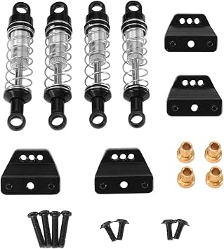 RC Car Toys For Mangniu MN99sV2 MN98V2 For MN78 For MN168 1/12 60mm Oil-filled Shocks And Shock Absorber Bracket RC Cars Modified AccessoriesBlack
