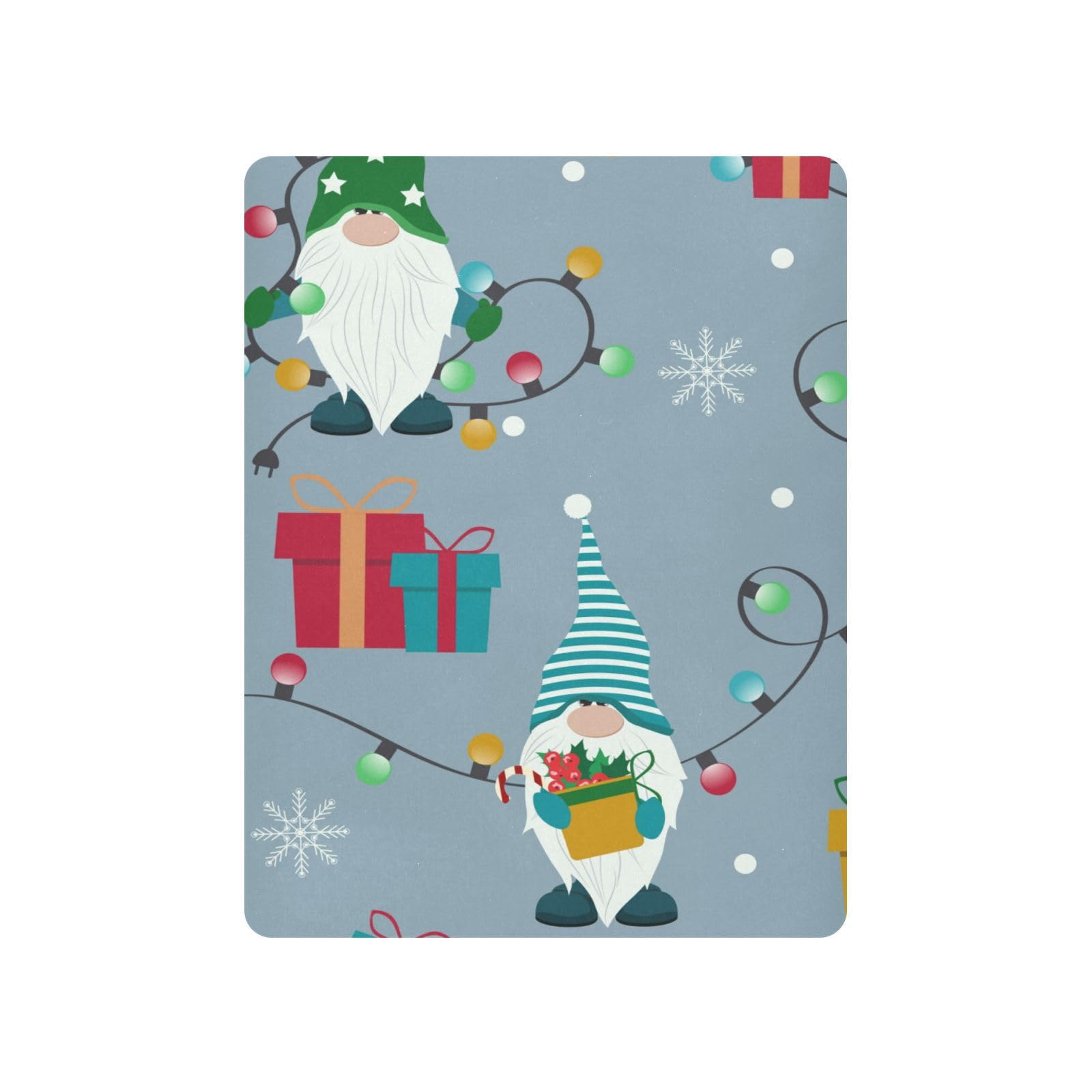 Moudou Christmas Gnome Playard Sheet for Boy Girls, Soft Breathable Fitted Toddler Sheet for Standard Playard Bed Mattress, 39 x 27 x 5 Inch