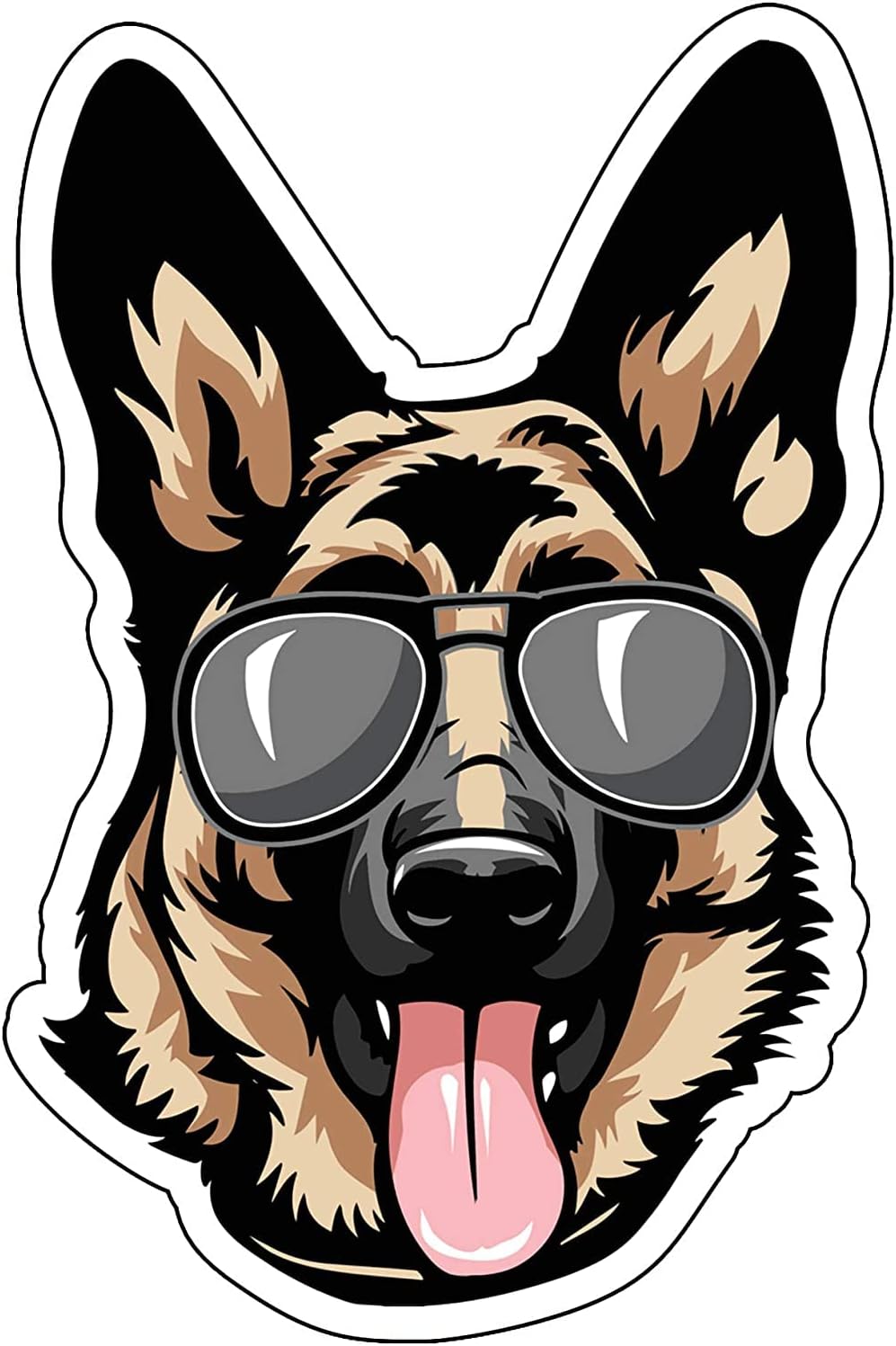WickedGoodzGerman Shepherd Refrigerator Magnet - Sunglasses Dog Breed Magnetic Car Decal
