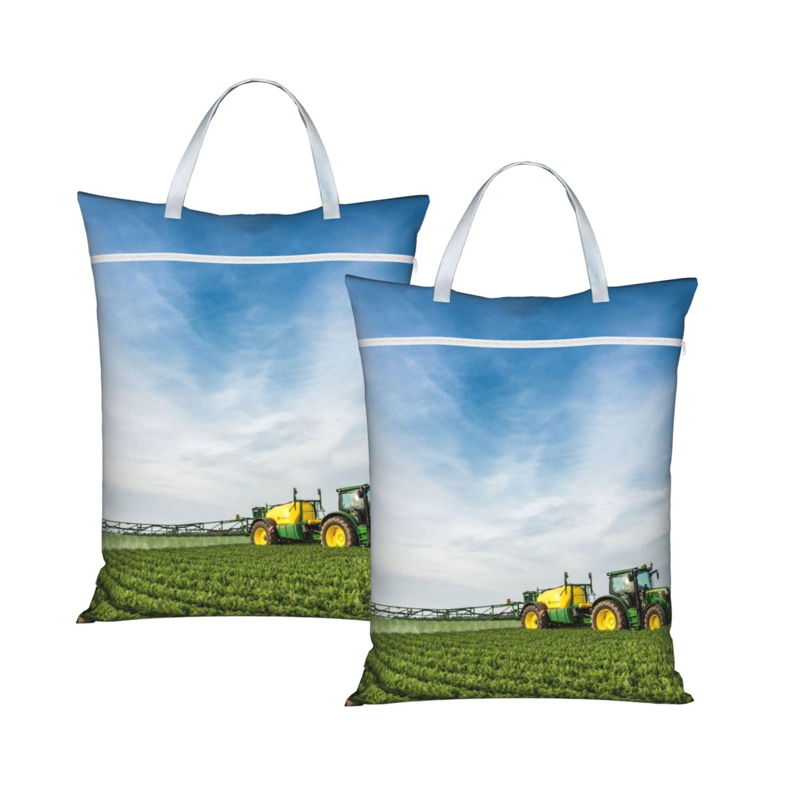 YFSGDLBN Tractor farm printed Travel dirty laundry bag clothes pack Storage Basket Bag