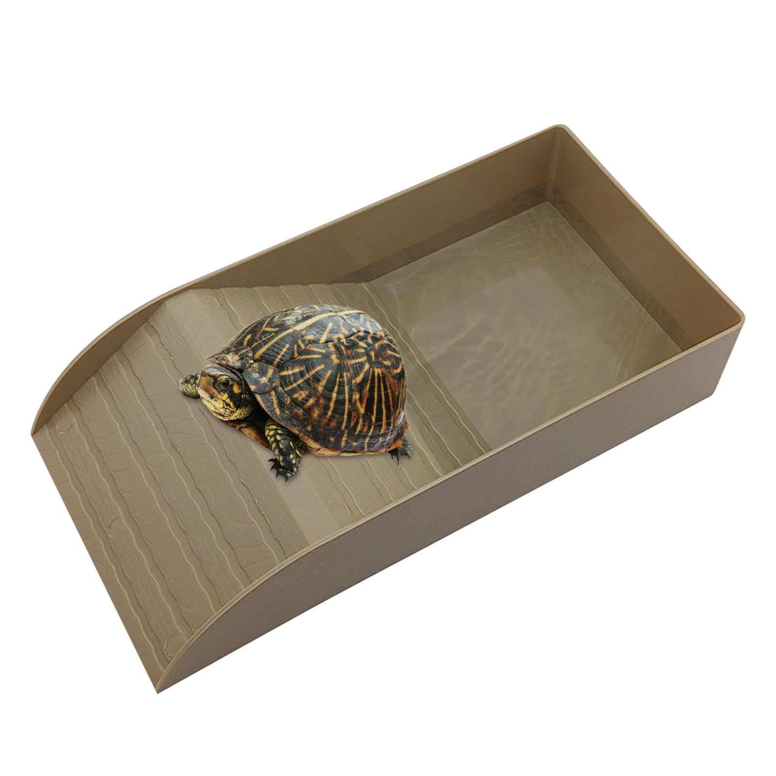 ZYEKIU Cuenco Para Reptil: Plato De Agave Simulado De PVC, Antideslizante Y Fácil De Limpiar (11x8 Cm)