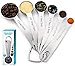 Merecho Edelstahl Messlöffel, 6 Teilige Dosierlöffel Messlöffel Set, Measuring Spoons Kaffeelöffel für Backmessen Trockenrationen und Flüssigkeit 1/8 TSP 1/4 TSP 1/2 TSP 1 TSP 1/2 TBSP und 1 TBSP