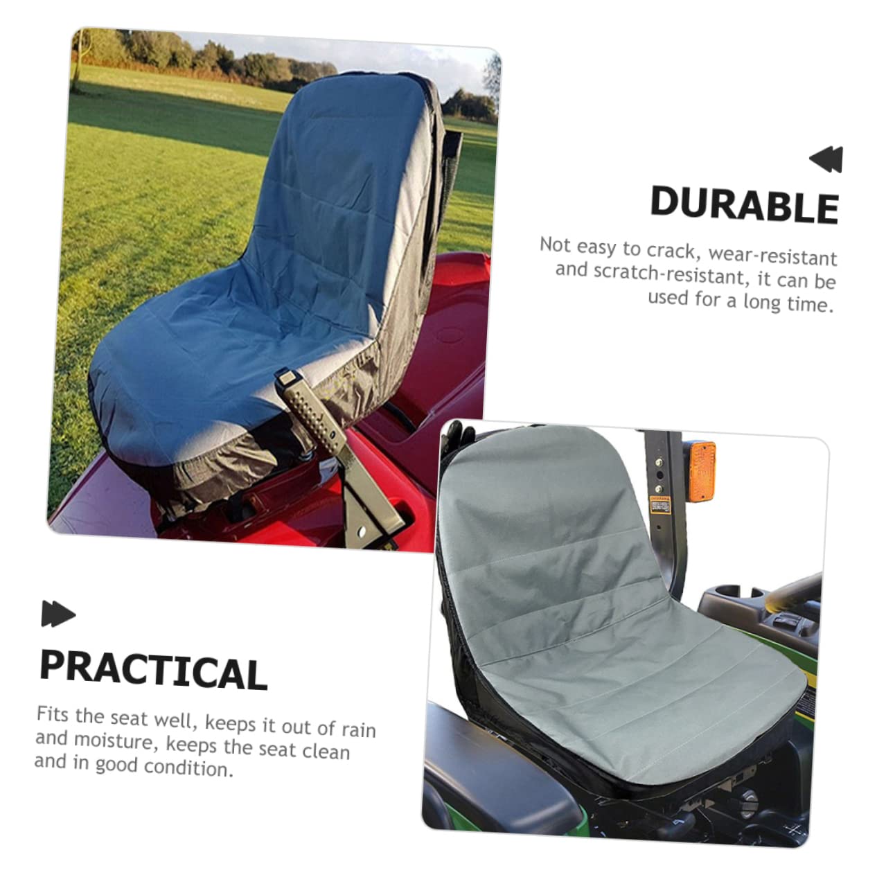 BESPORTBLE Sitzkissen Für Rasenmäher - Wasserdicht, Gepolstert 50x40x35cm Grau