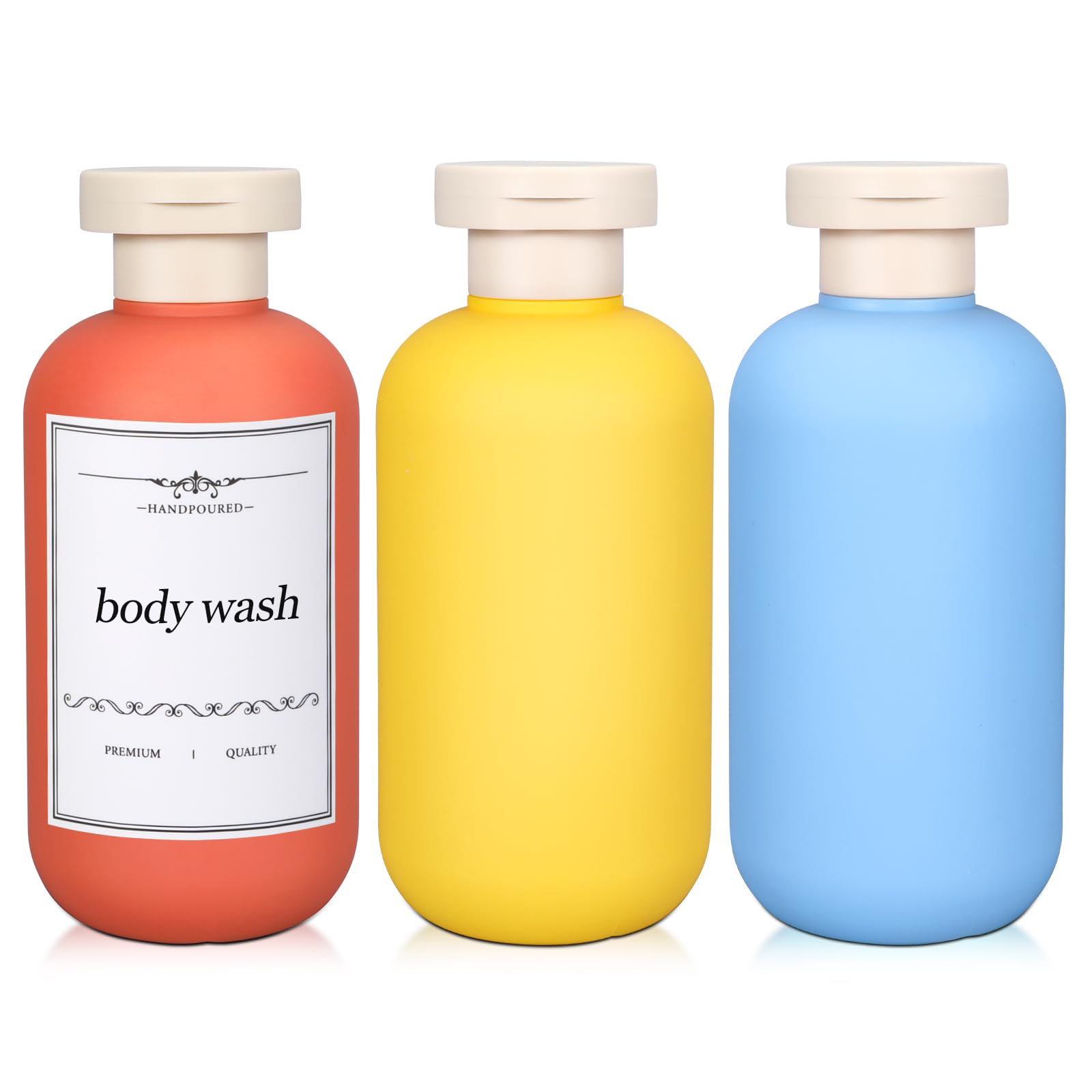 ASEVAT 6.7oz Refillable Plastic Travel Shampoo Bottles, Empty Travel Shampoo and Conditioner Bottles Reusable, Leak Proof Travel Size Shampoo Bottle,