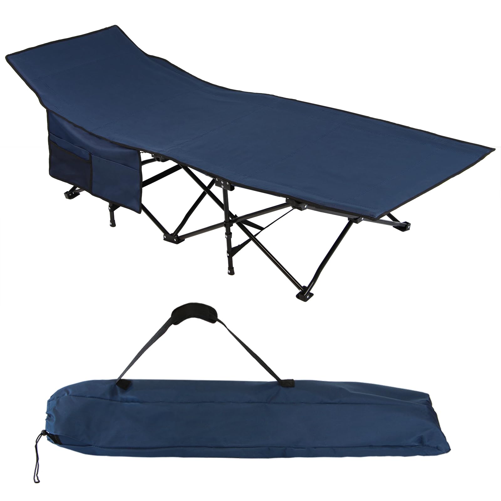 ALPIDEX Lit Camping Pliable XXL 190 x 67 x 40 cm Leger Robuste Charge Maximale 200 kg Sac Transport