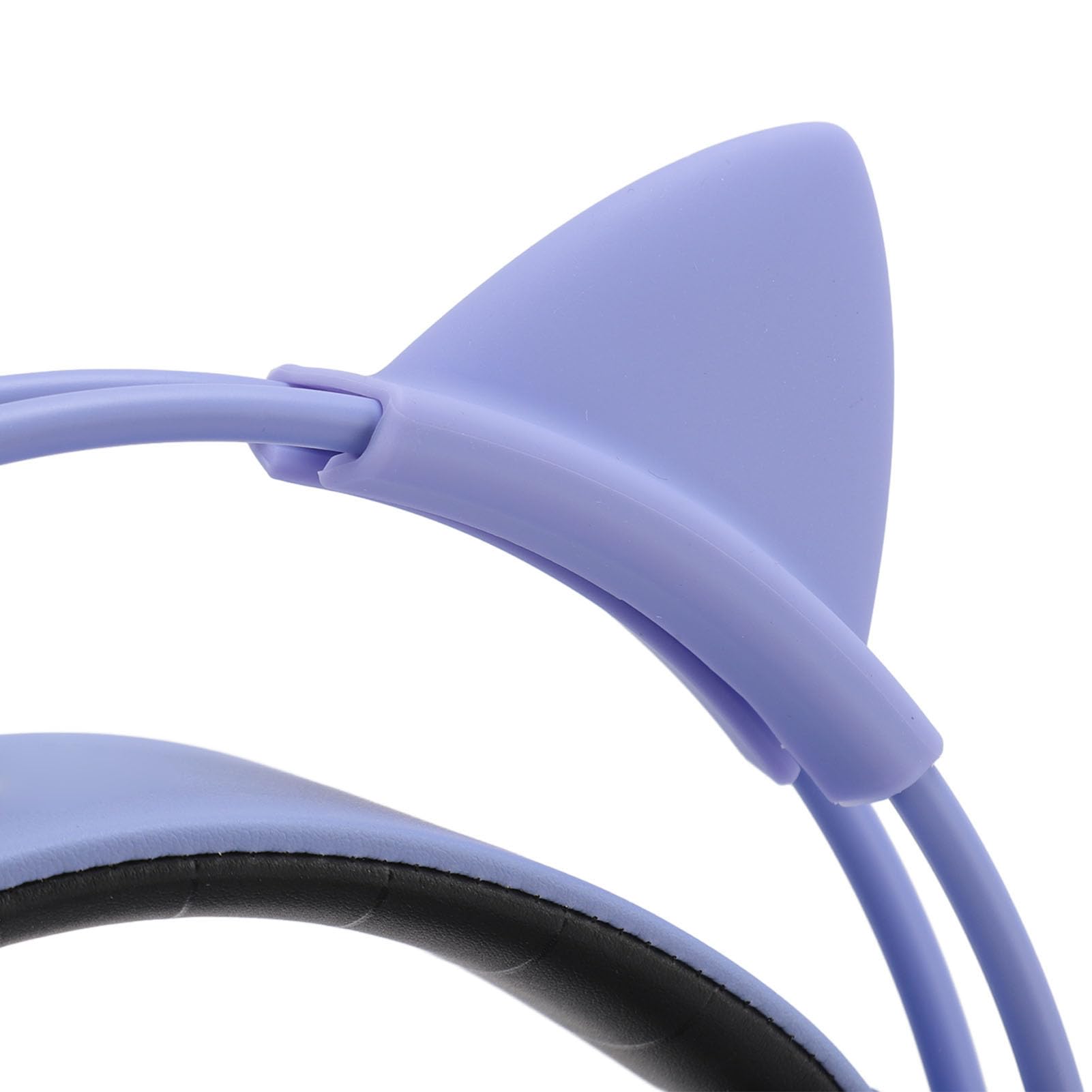 Słuchawki Nauszne z Uszami Kota, Redukcja Szumów Lekkie Sterowanie na Kablu Stereo Typu Plug and Play Gamingowy Zestaw Słuchawkowy Wtyczka 3,5 Mm do Konsoli do Gier dla Dziewcząt