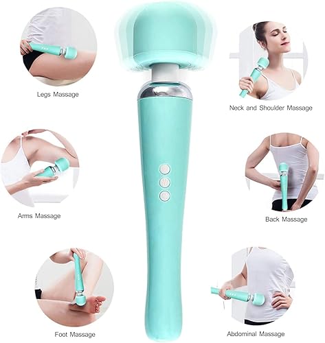 Miniatura 4 de Masajeador portátil inalámbrico, 8 velocidades múltiples y 8 modos, masajeador eléctrico de mano para alivio muscular perfecto para espalda, cuerpo,