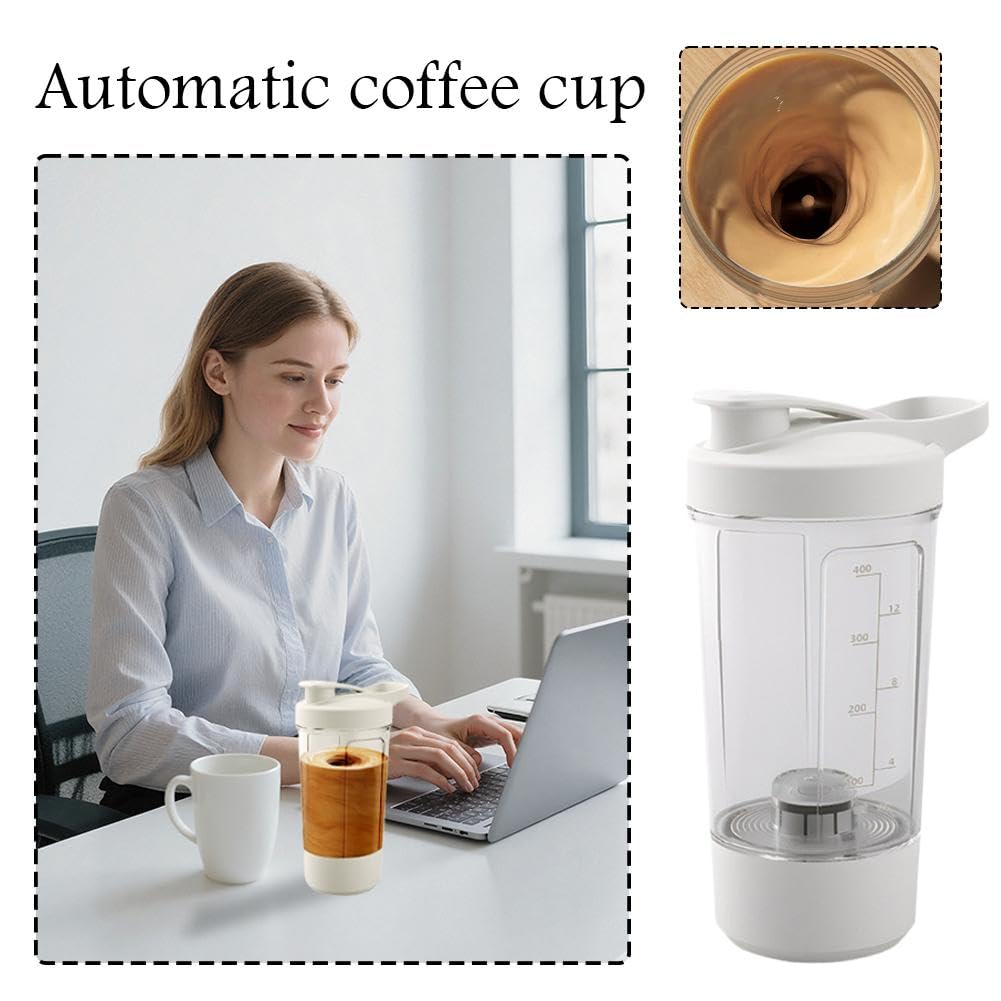 Elektrischer Shaker-Becher, 7000 U/min, automatische Mischflasche für Protein-Shakes und Kaffee, 625 ml, tragbarer Mixer mit Typ-C-Schnellladung