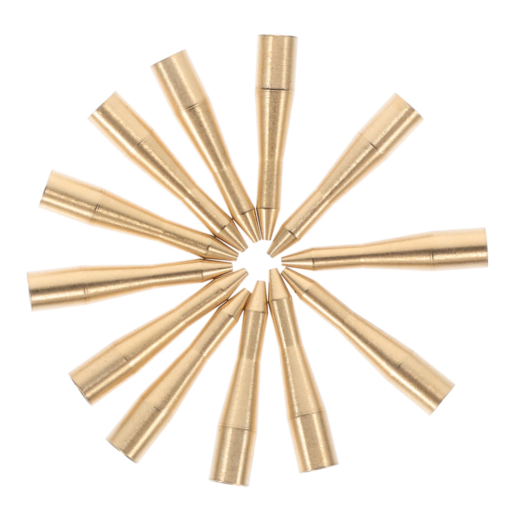 HANABASS Copper Shafts Metal Shafts 12pcs Accessories for Outdoor Game Threaded Shafts