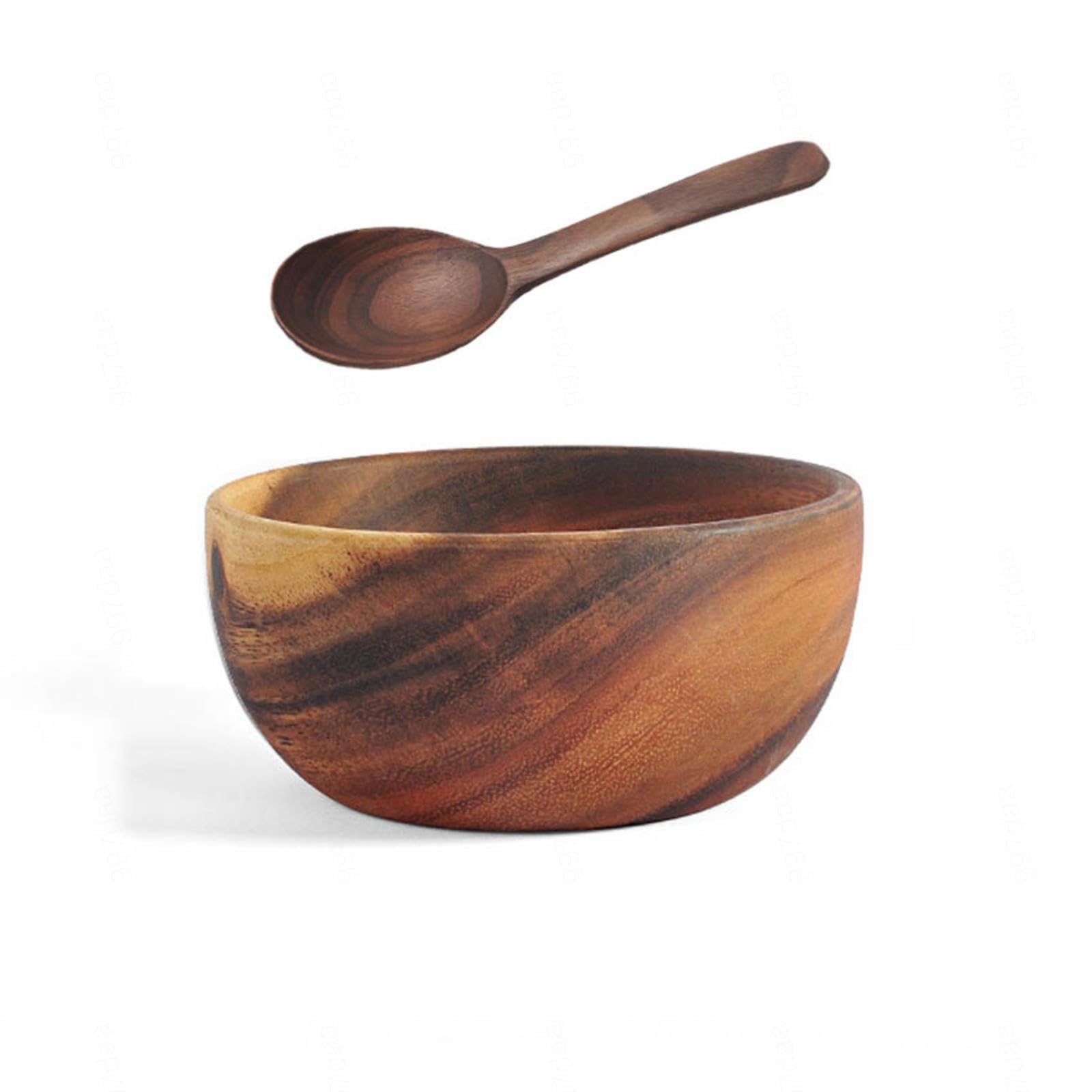 Ramen-Schüssel, japanische Reisschale, natürliches Jujube-Holz für Suppe, Salat, Nudeln – ideal für Erwachsene und Kinder, langlebiges und stilvolles Design