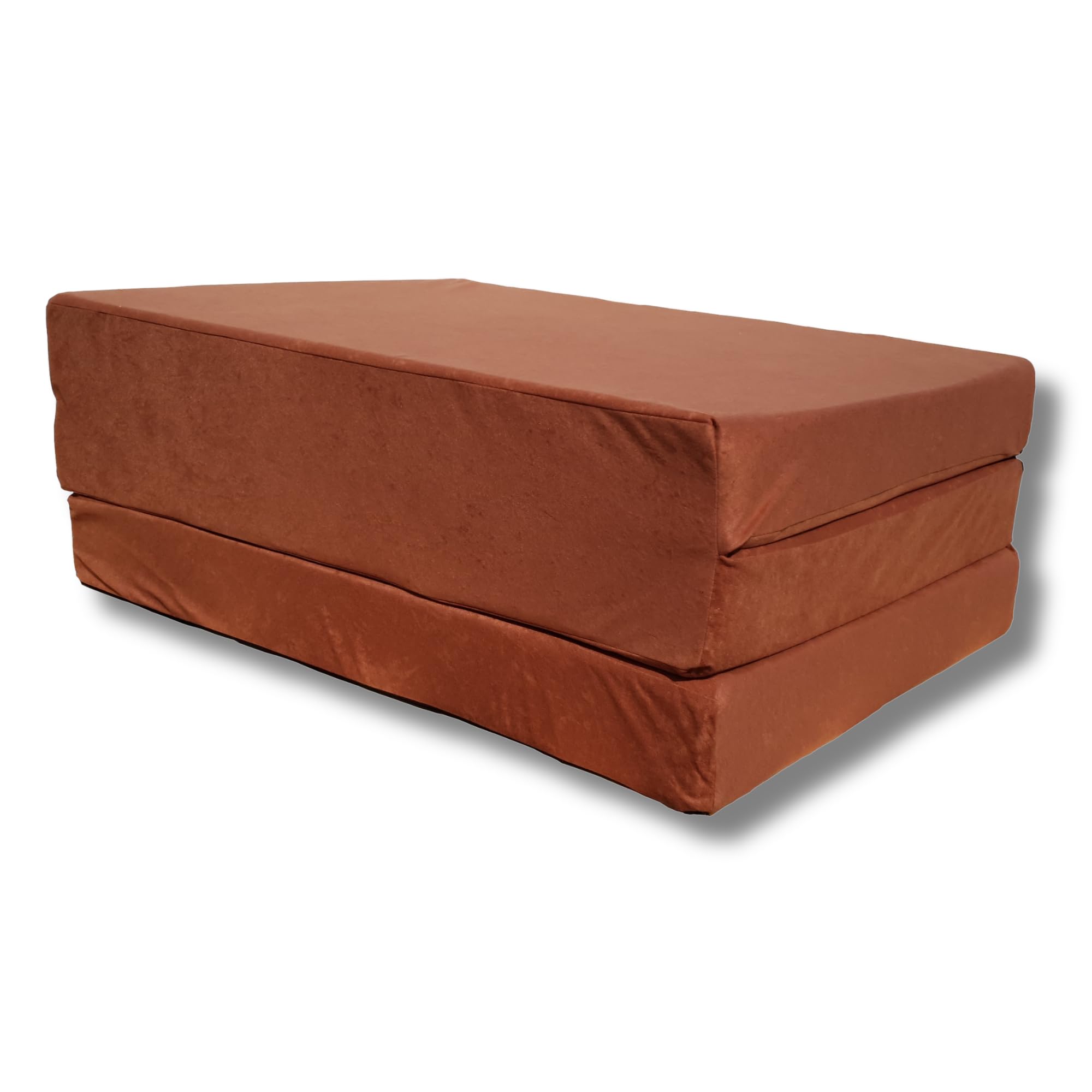 Natalia Spzoo Matelas lit futon Pliable Pliant 195 x 65 x 10 cm (1000-Marron Clair)