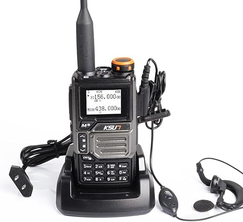 Walkie Talkies - Linterna de banda completa de mano de largo alcance, clima NOAA, radio FM, regalos para senderismo al aire libre, camping, KSUN