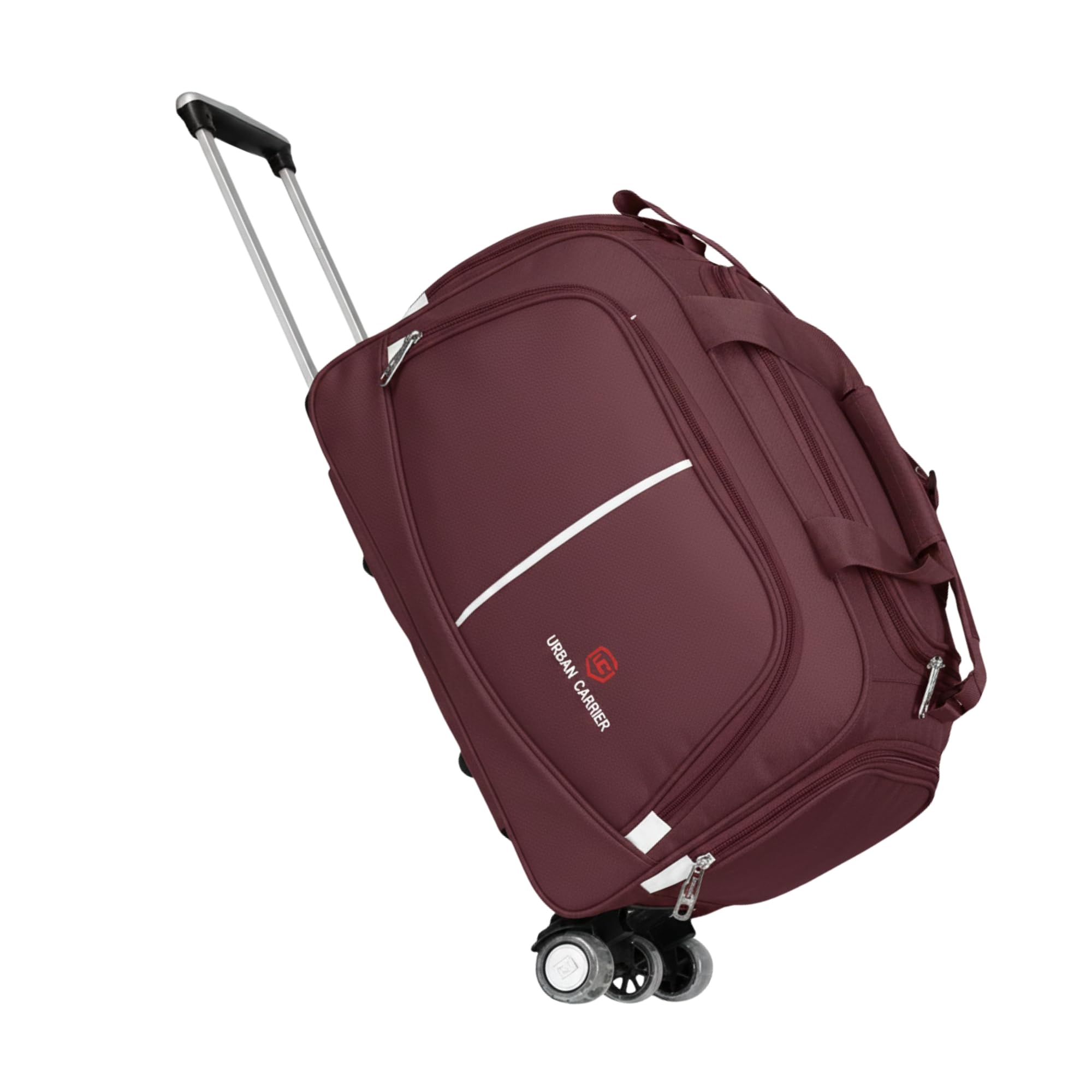 Urban Travel Luggage Duffel Trolley Bag with Wheels | Polyester | 65 L | Maroon | Expandable | Lightweight | Travel & Luggage-picture-23