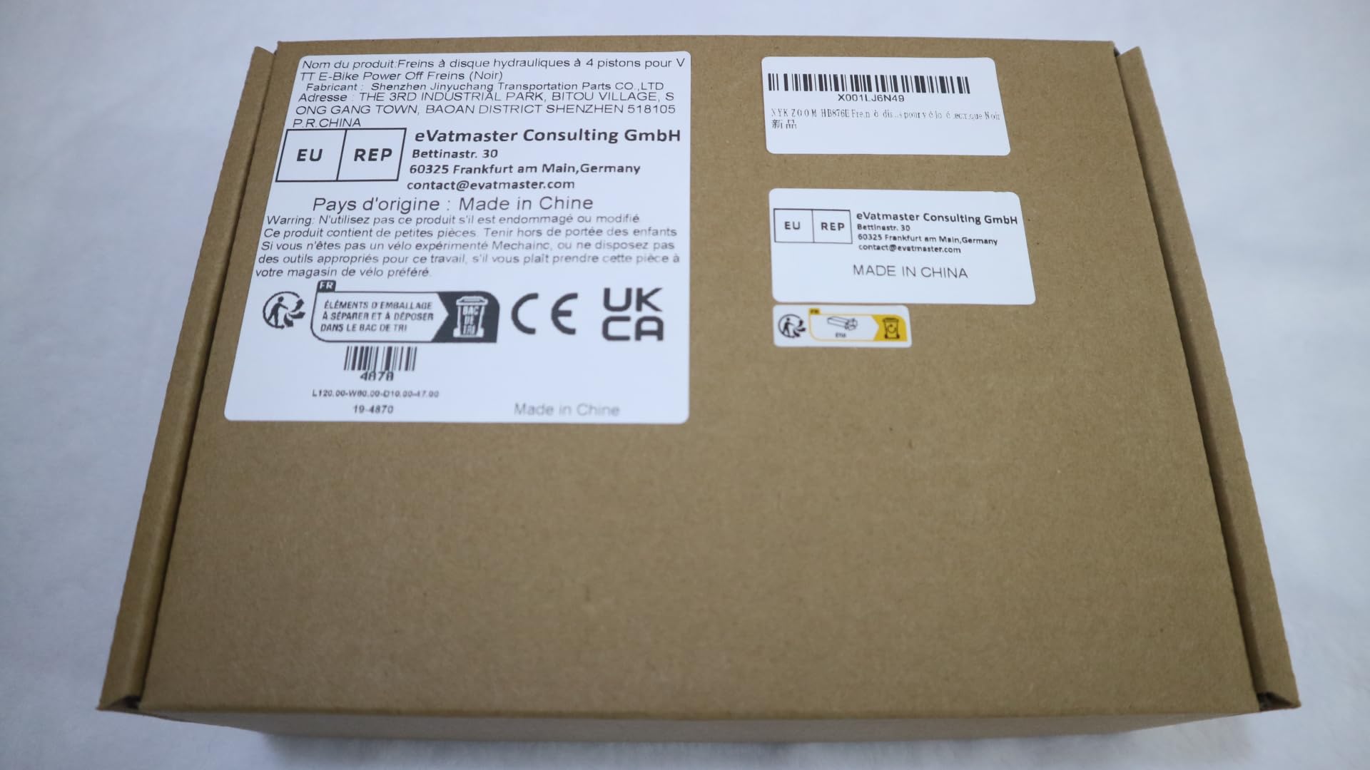 NYK ZOOM HB-876-E Freins à disque hydrauliques à 4 pistons pour VTT E-Bike Power Off Freins à huile