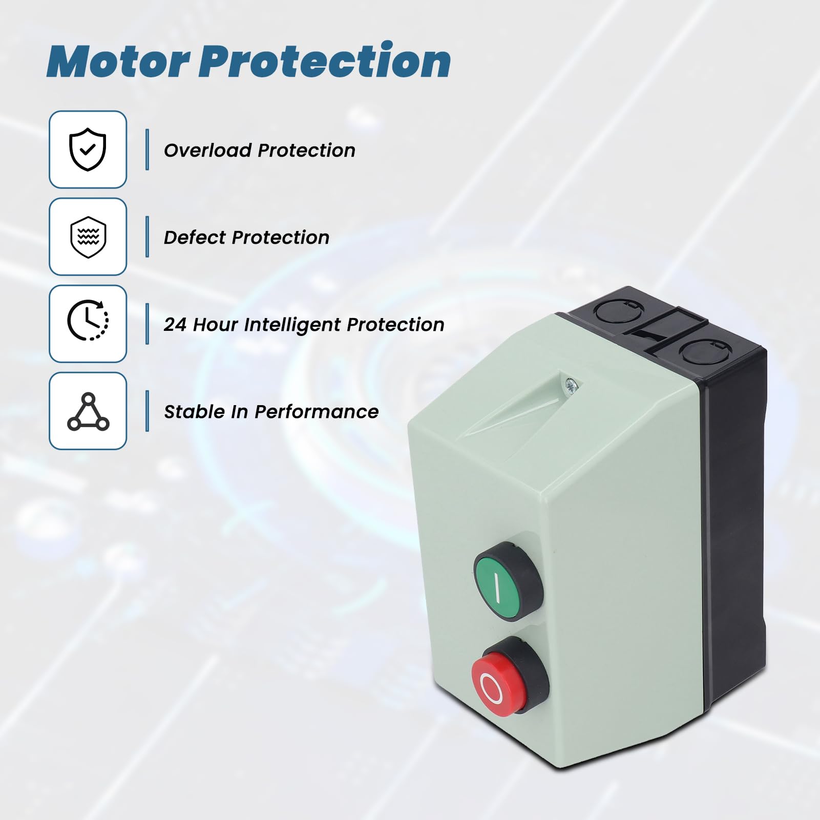 Démarreur De Moteur électrique Magnétique, Interrupteur De Commande De Démarrage De Moteur étanche IP55 Monophasé 220 230V 3 Phases 380 400V Démarreur De Moteur Pour Atelier