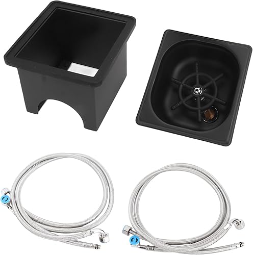 Miniatura 5 de Focket Enjuagadora de jarra, enjuague de vidrio para fregadero de cocina de acero inoxidable con bandeja de drenaje y goteo, lavadora automática de