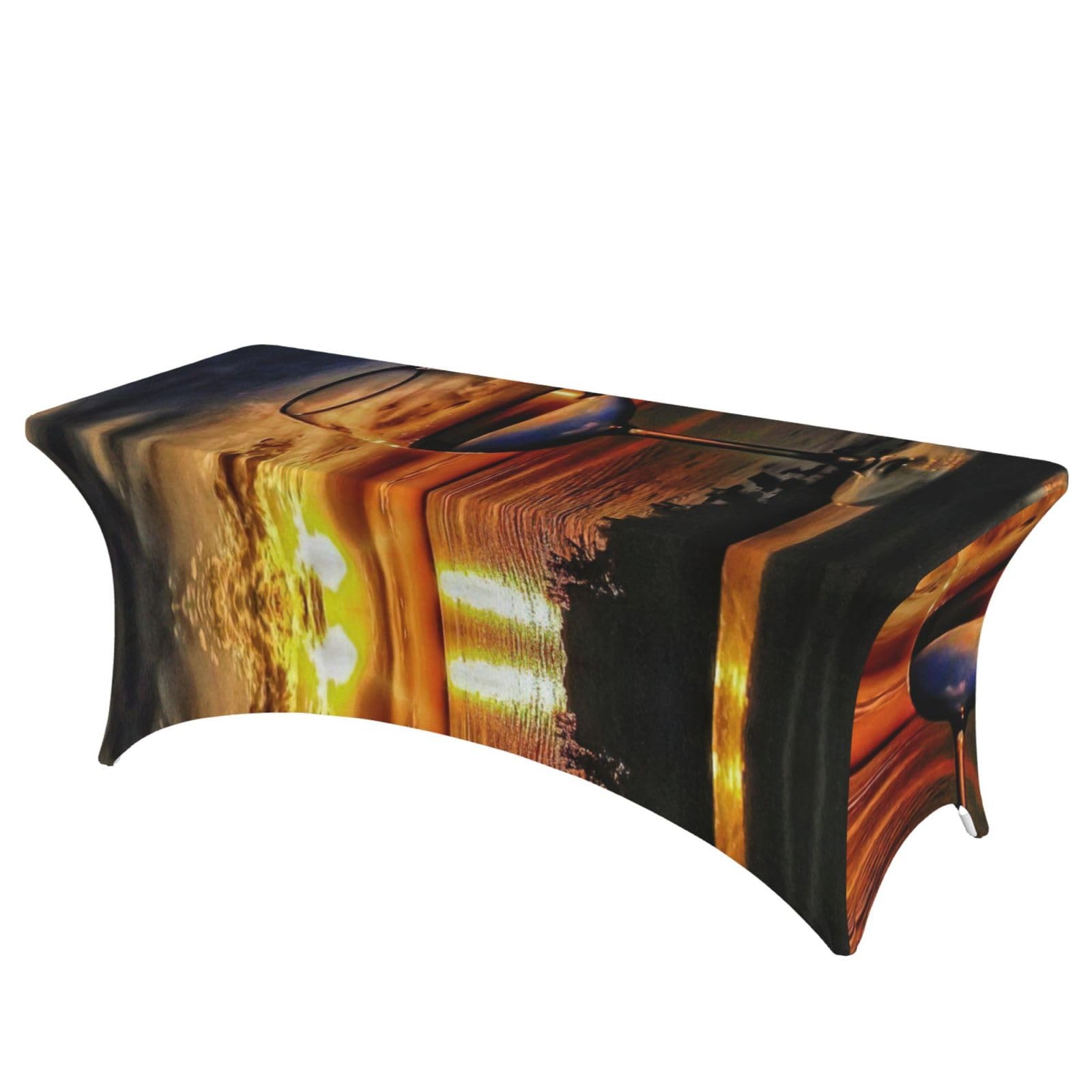 Nappe de table extensible vin et coucher de soleil pour mariage