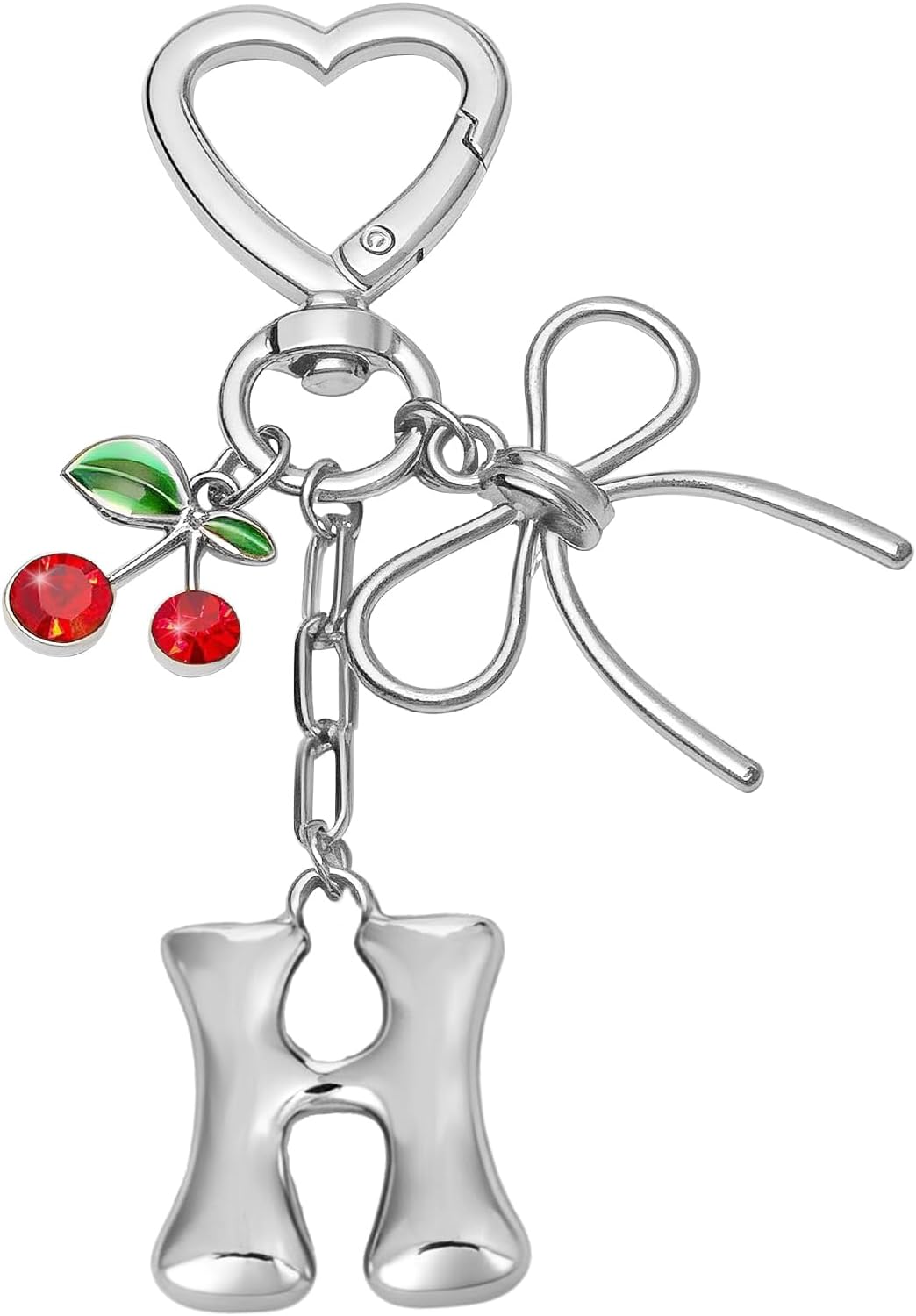 Snycler Bubble Initial Keychain Bag Charms for Women, A-Z Letter Keychain