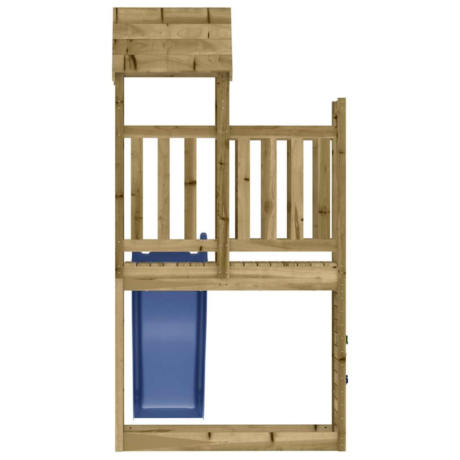 Gecheer Parque Infantil de Exterior con Tobogán, Torre de Escalada para niños al Aire Libre, Escalera y Accesorios de Juego para el jardín Madera Maciza Pino impregnada 5#