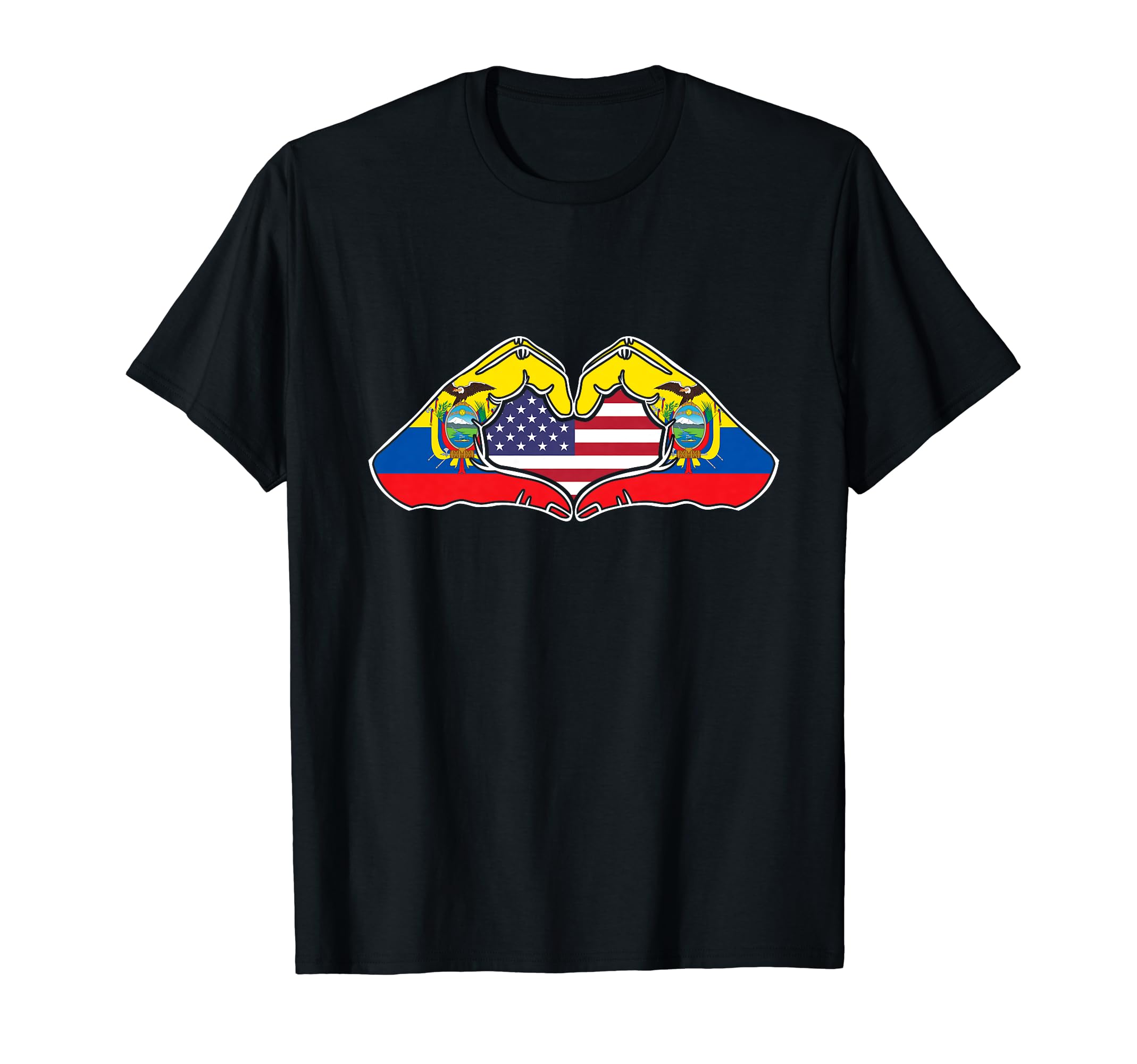 Heart hands Ecuador and the USA T-Shirt