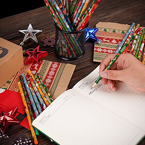 Lápices navideños de grafito con borrador, pack de 100 piezas miniatura 3