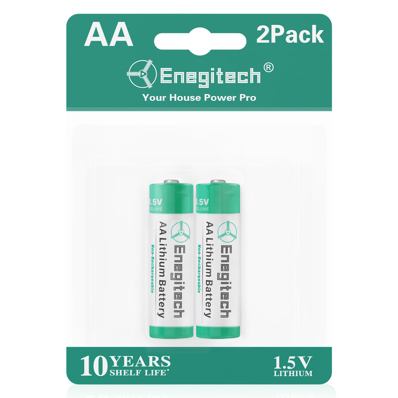 Enegitech AA Lithium Battery 1.5V Double A Lithium Battery Non-Rechargeable