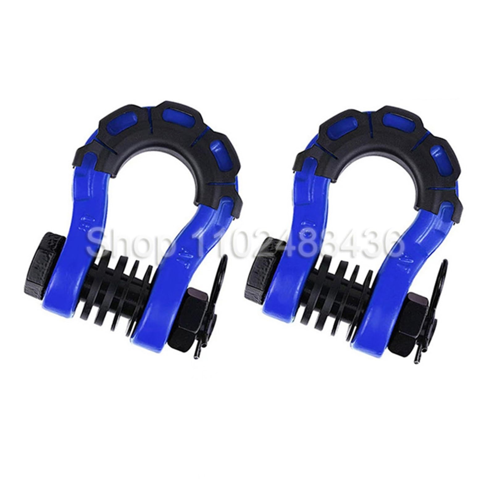 Zaczep przyczepy, 3/4 "2 Szt. Typ U Heavy Duty Kute Matrycowo D-ring Szekla U-hook Loop Hook Lina Do Przyczepy Samochodowa Przyczepa SUV Hitch(Light blue)