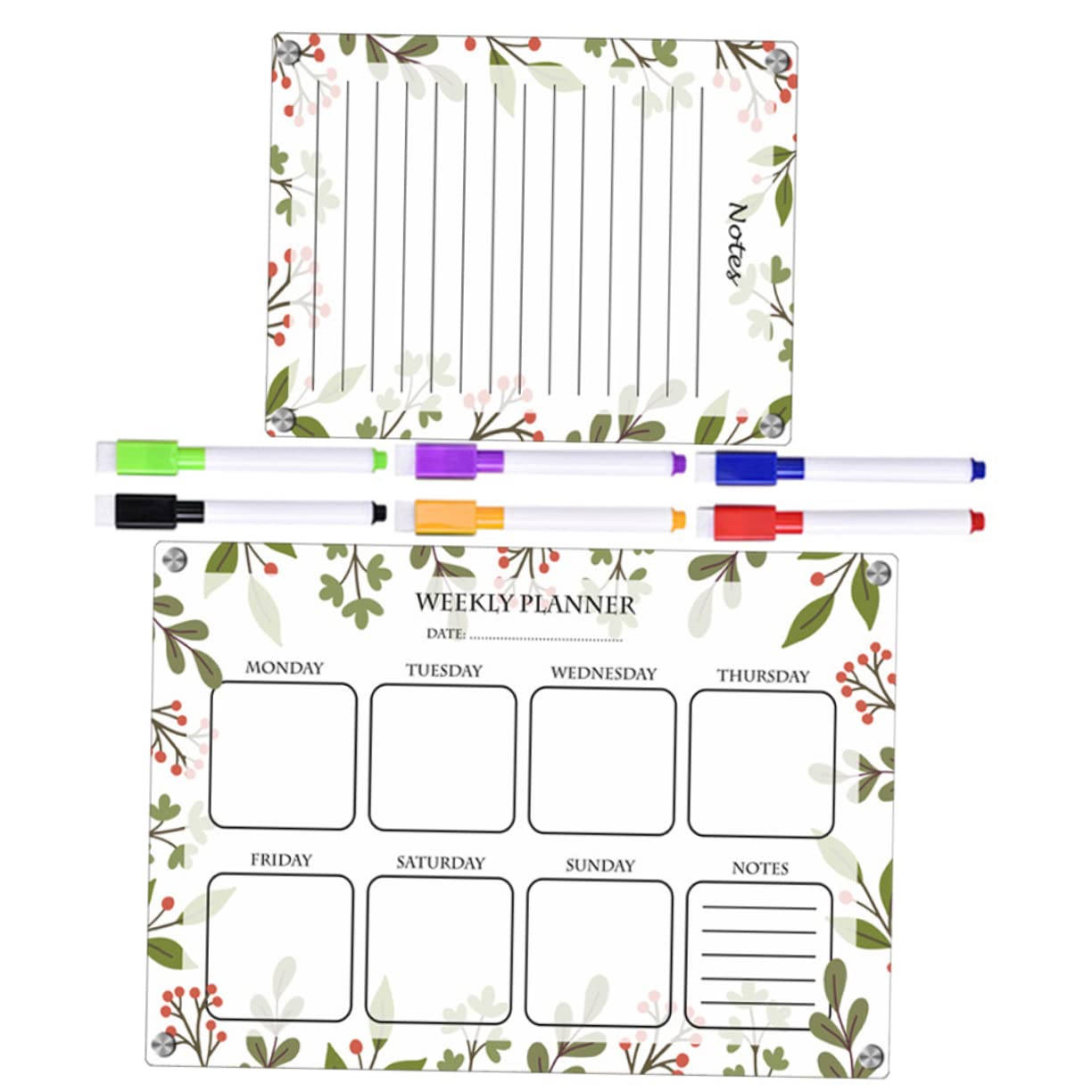 Magnetisches Acryl Whiteboard für Kühlschrank Aufgabenplanungstafel mit Viel Platz für Notizen