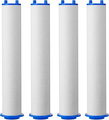 Filtros de ducha para cabezales de ducha filtrados, 4 cartuchos de filtro de algodón de polipropileno de polipropileno, repuesto para cabezal de