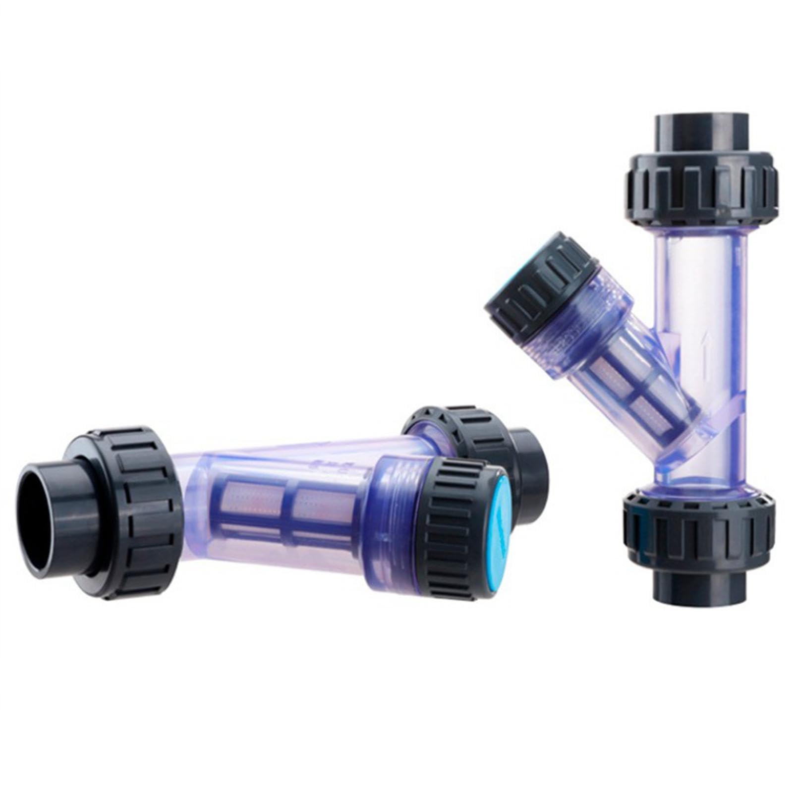Baoblaze Purificador de Agua con Filtro en Y para tubería, eficiente, fácil instalación, Cuerpo Transparente, Accesorios compatibles con Agua, Filtro para, 50 Milímetros